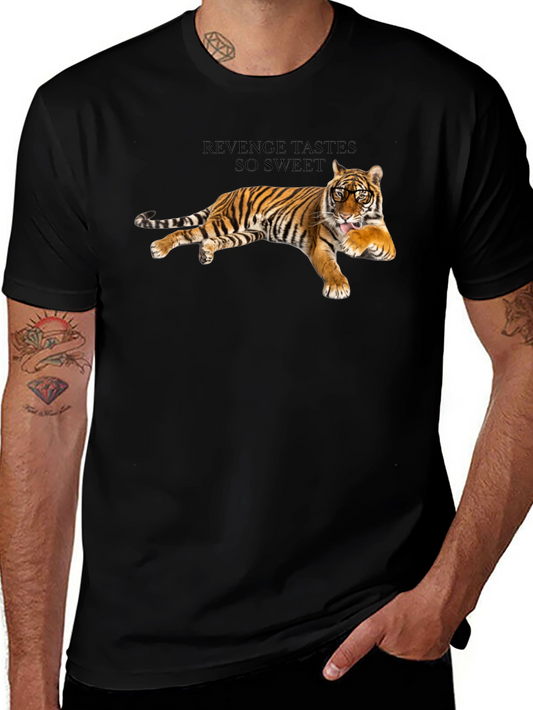 Revenge Tiger Graphic Tee - Cool Animal Print T-Shirt