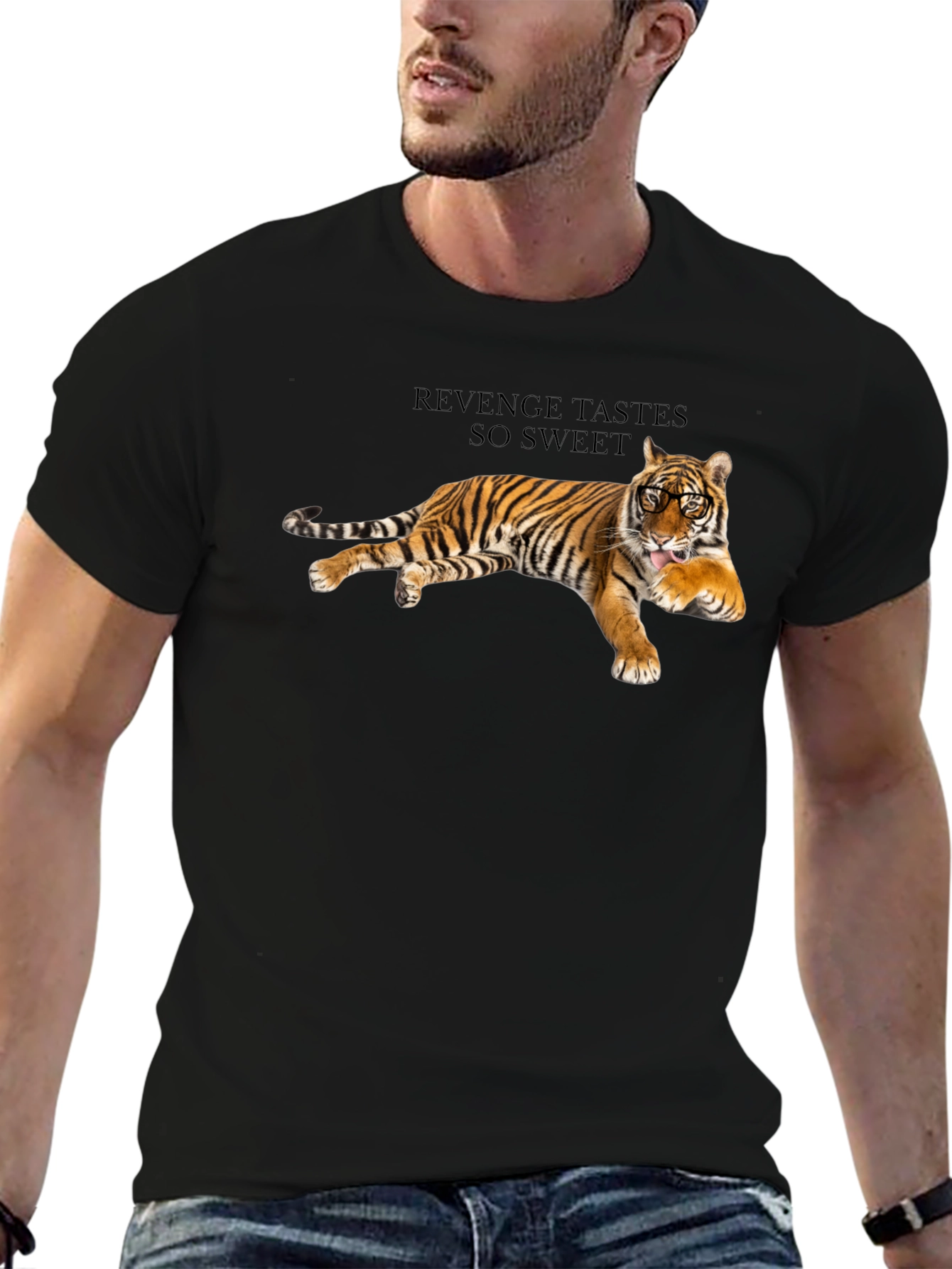 Revenge Tiger Graphic Tee - Cool Animal Print T-Shirt