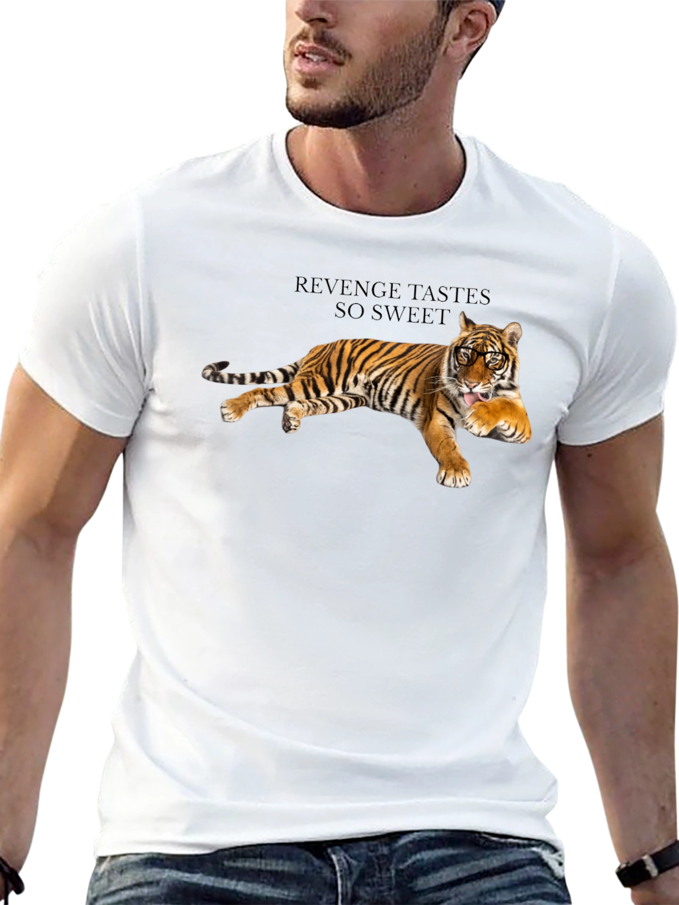 Revenge Tiger Graphic Tee - Cool Animal Print T-Shirt