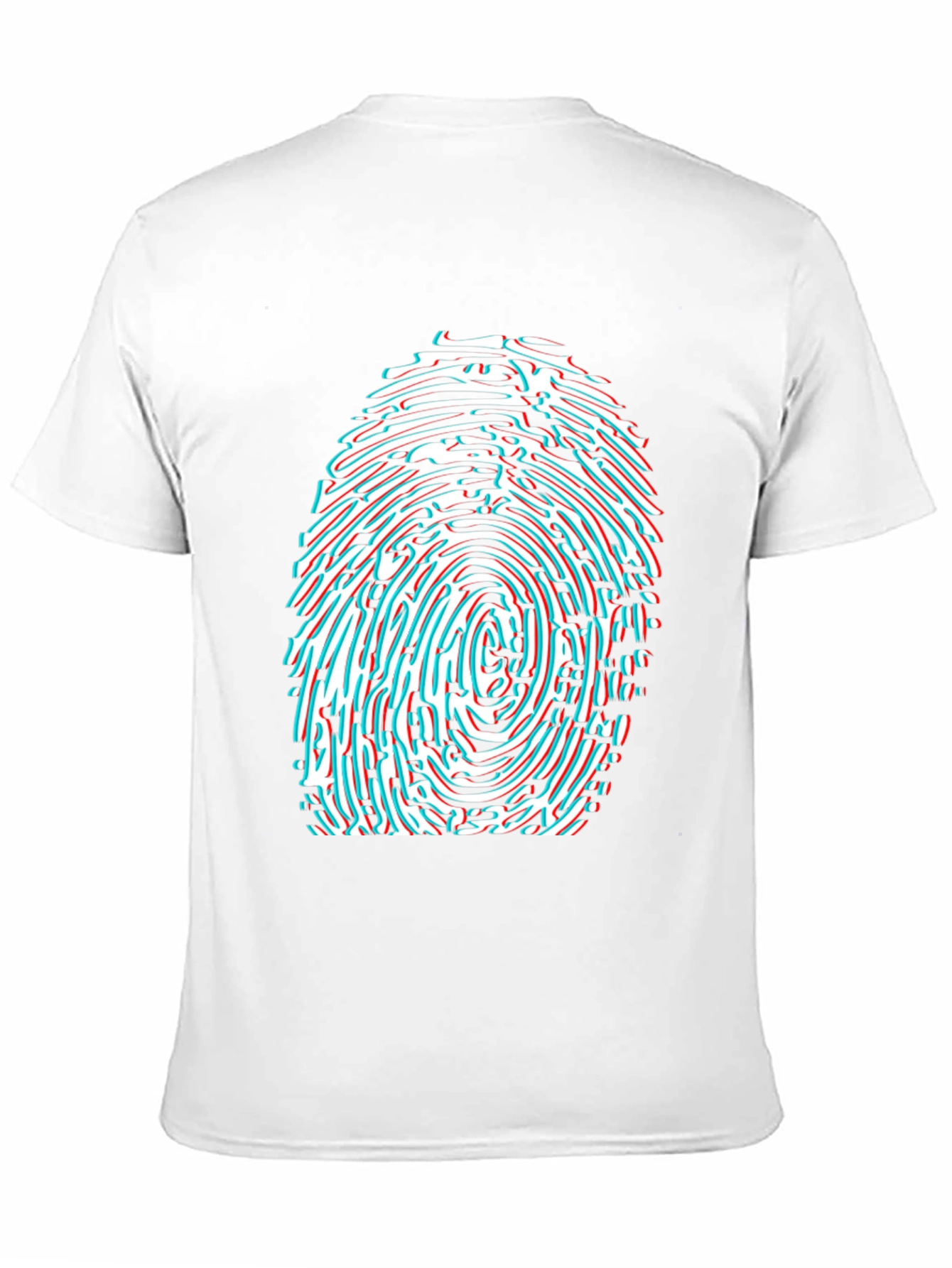 Fingerprint Graphic Tee - Black Cotton Blend