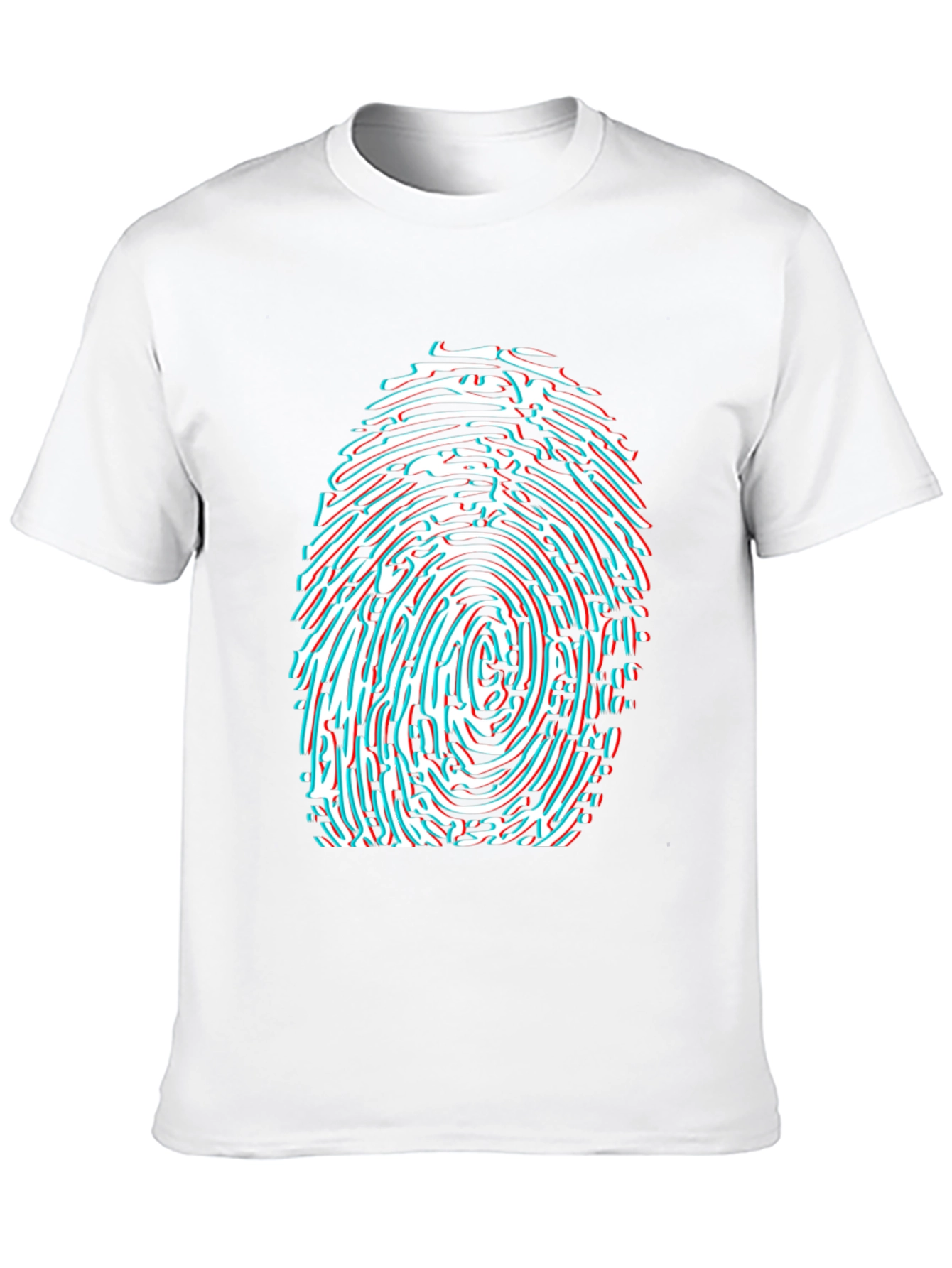 Fingerprint Graphic Tee - Black Cotton Blend