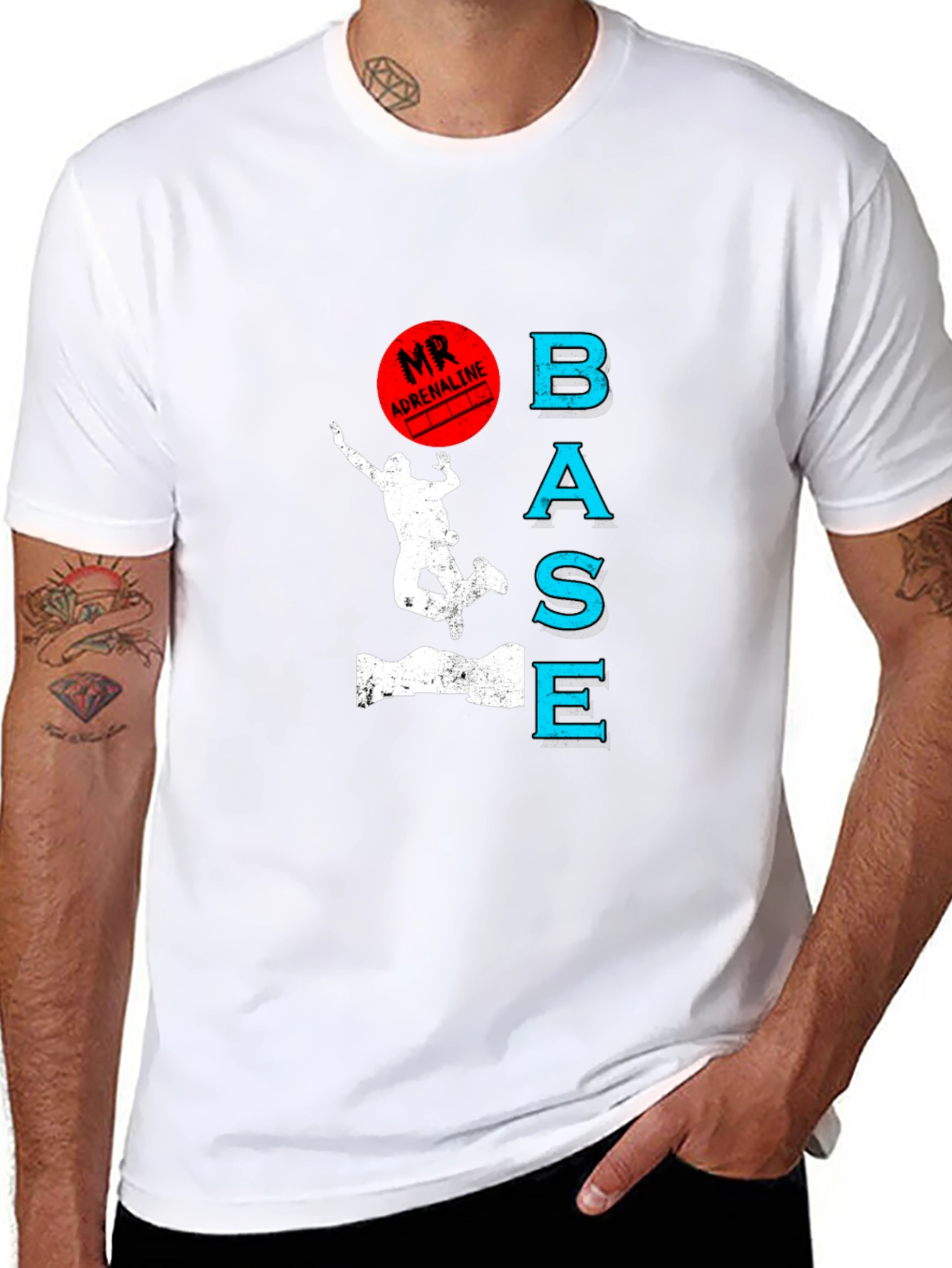 Mr. Adrenaline BASE Jumping Graphic Tee
