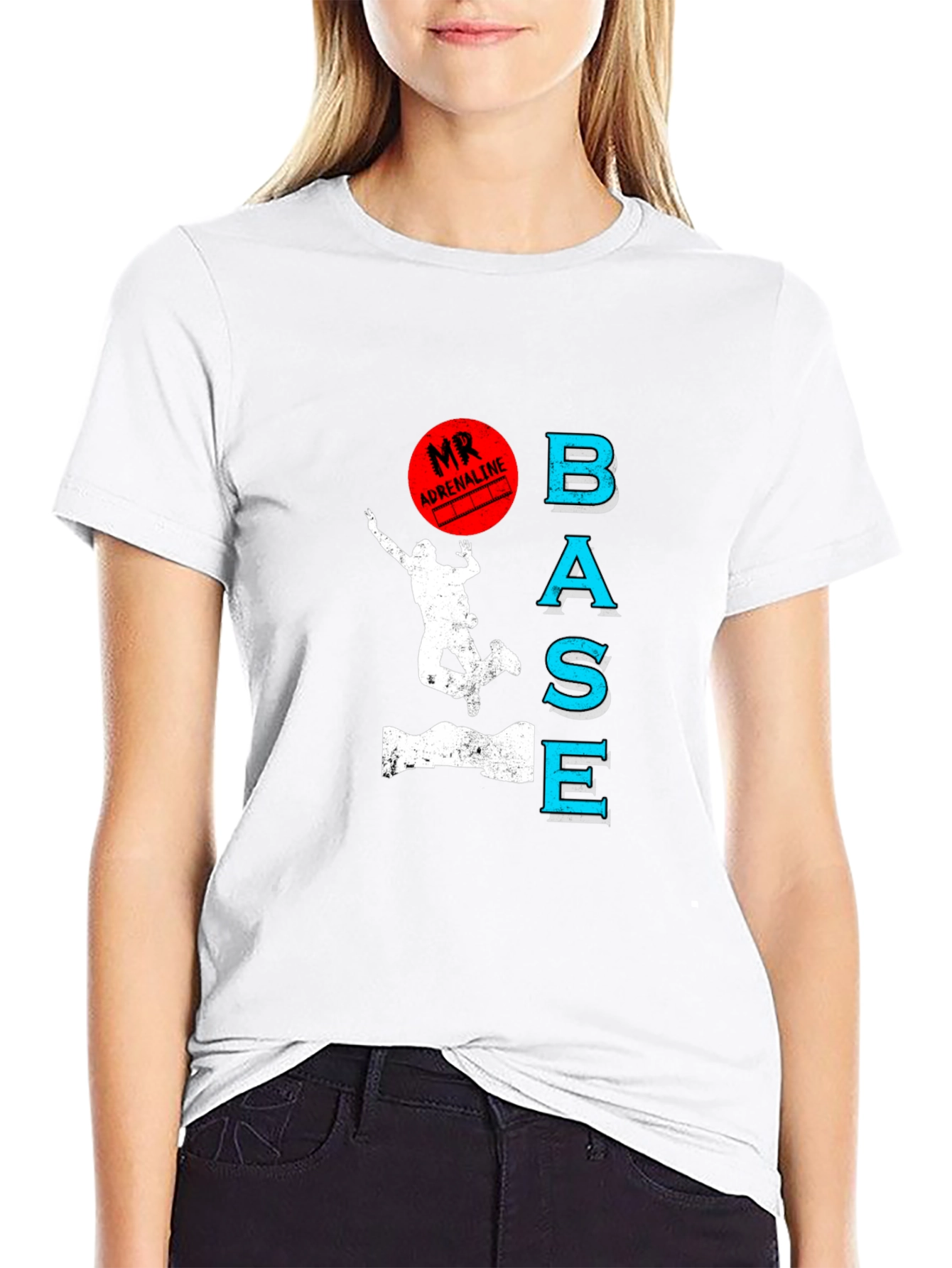 Mr. Adrenaline BASE Jumping Graphic Tee