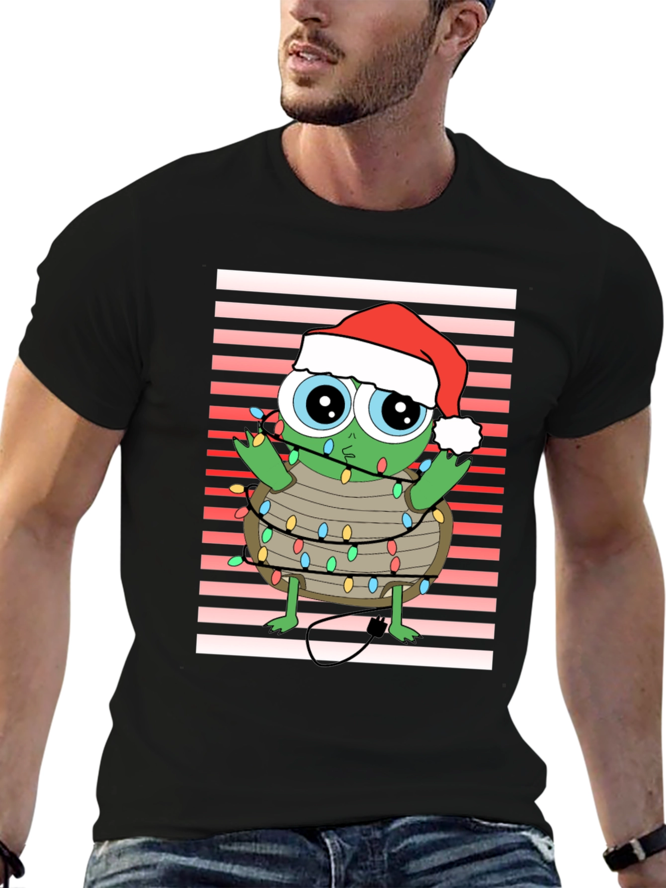 Festive Holiday Turtle Graphic Tee