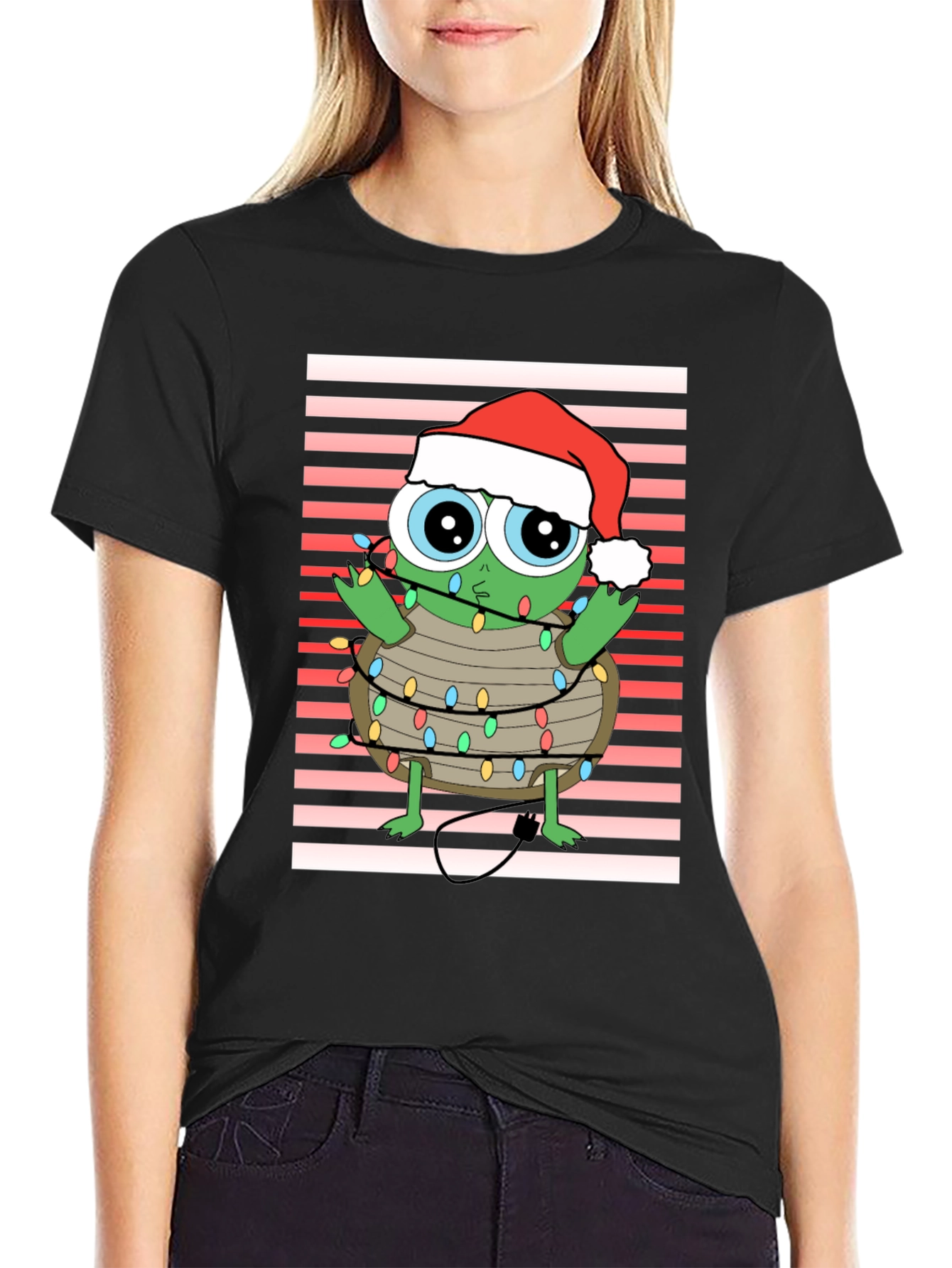 Festive Holiday Turtle Graphic Tee