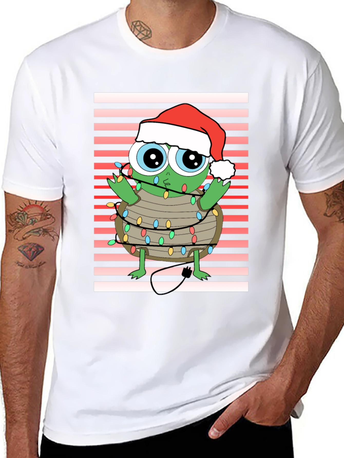 Festive Holiday Turtle Graphic Tee