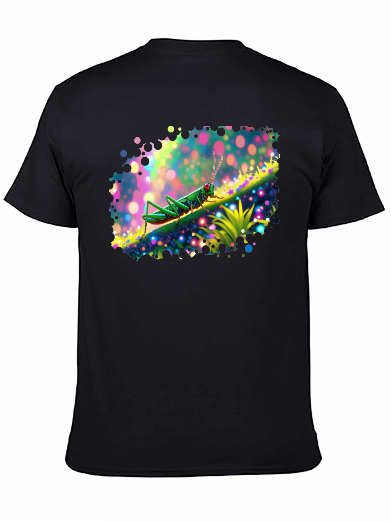 Grasshopper Graphic Tee - Vivid Insect Art