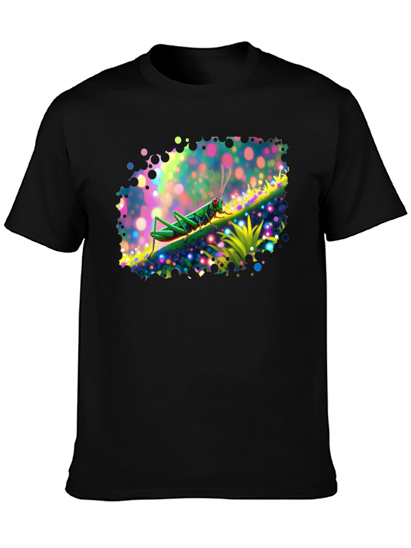 Grasshopper Graphic Tee - Vivid Insect Art