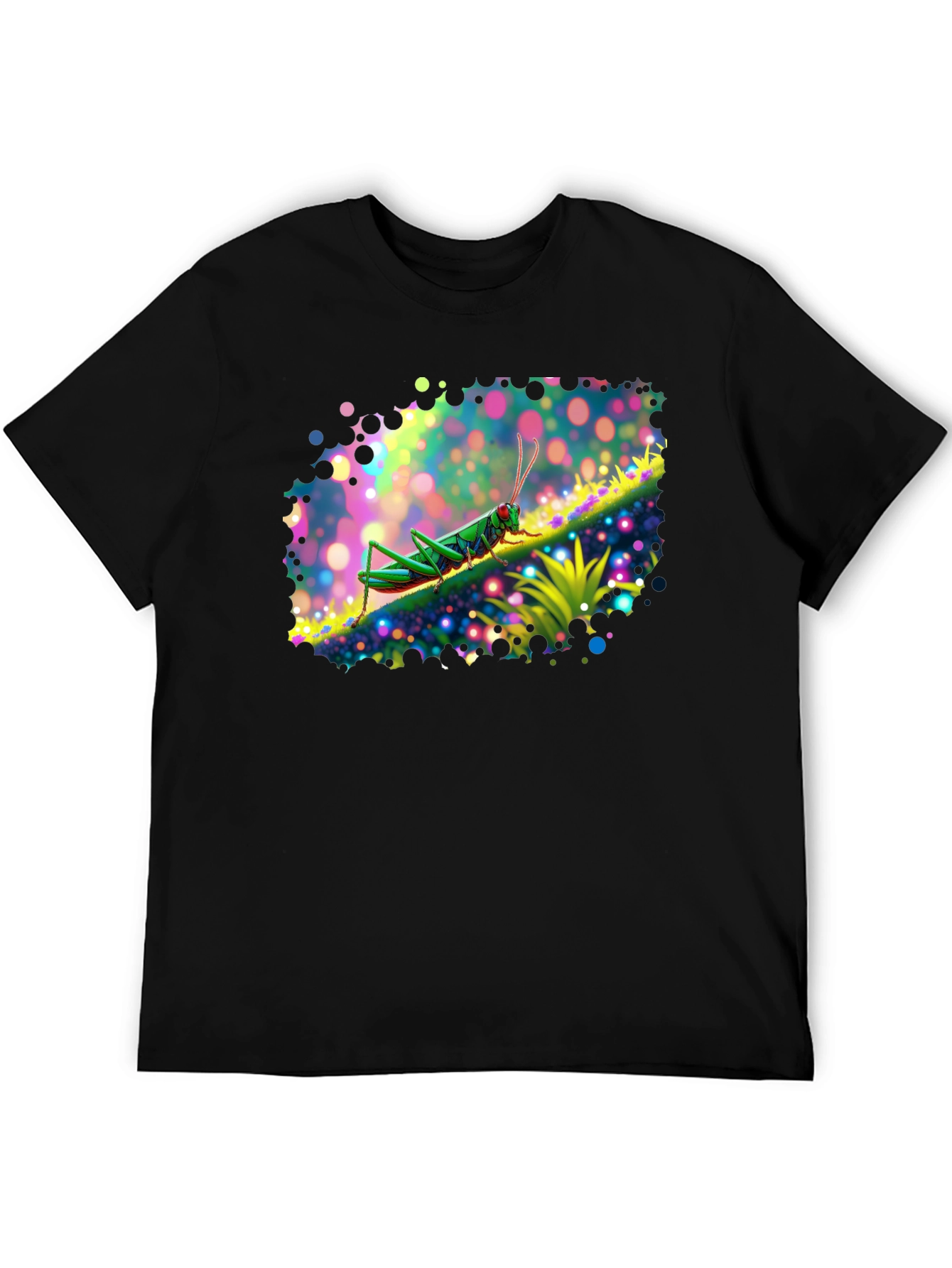 Grasshopper Graphic Tee - Vivid Insect Art
