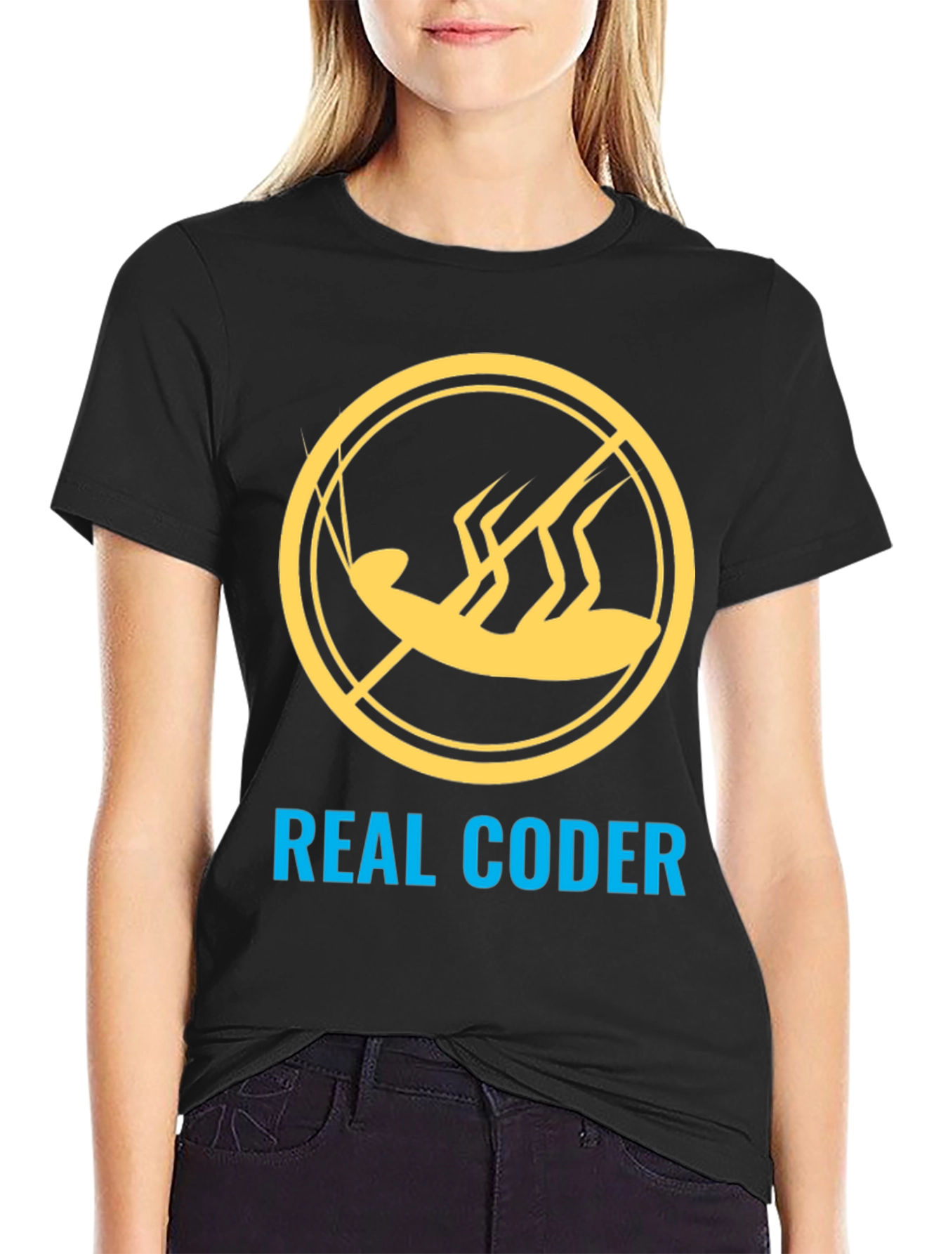 Real Coder T-Shirt - No Bugs Allowed!
