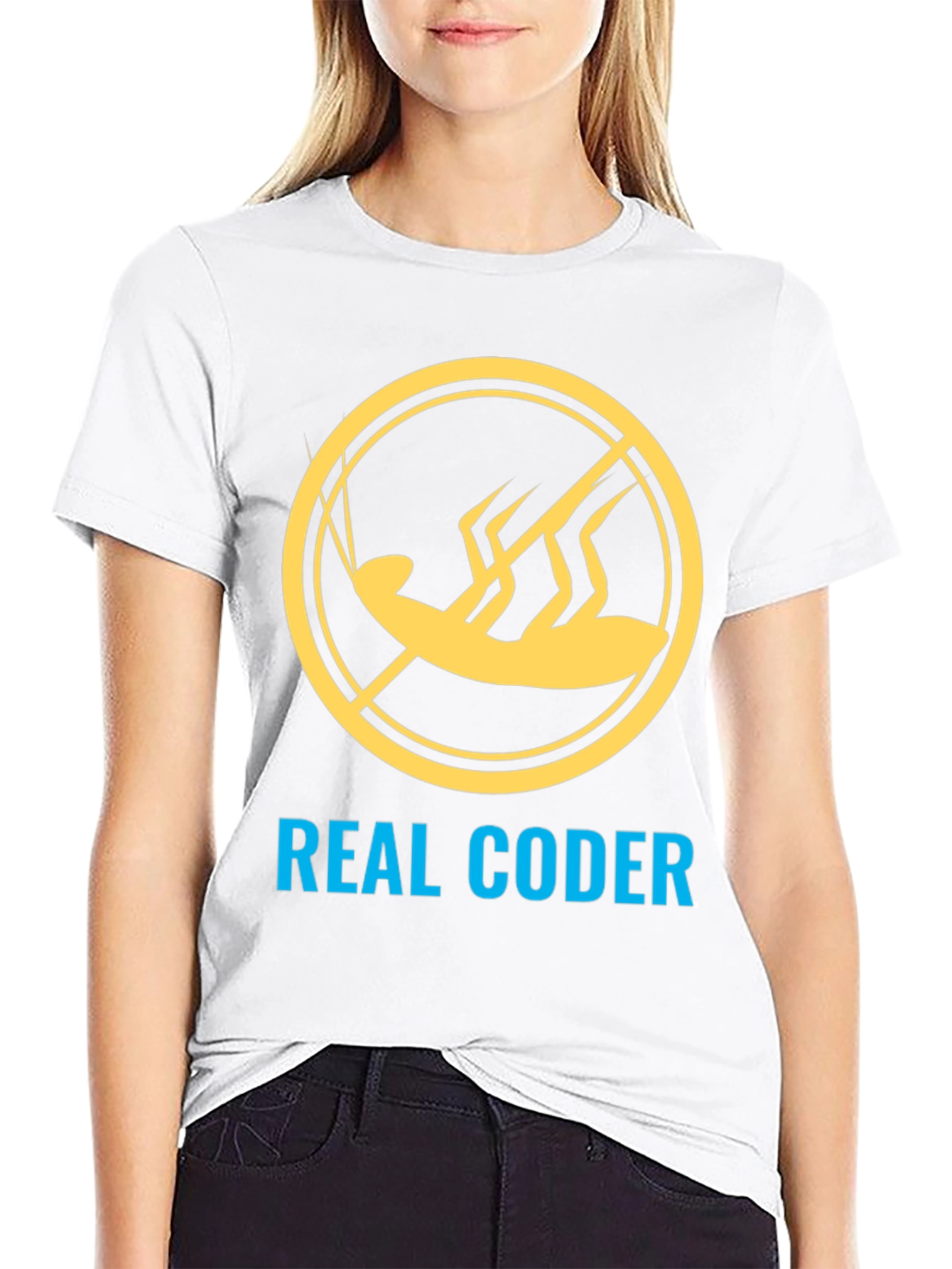 Real Coder T-Shirt - No Bugs Allowed!
