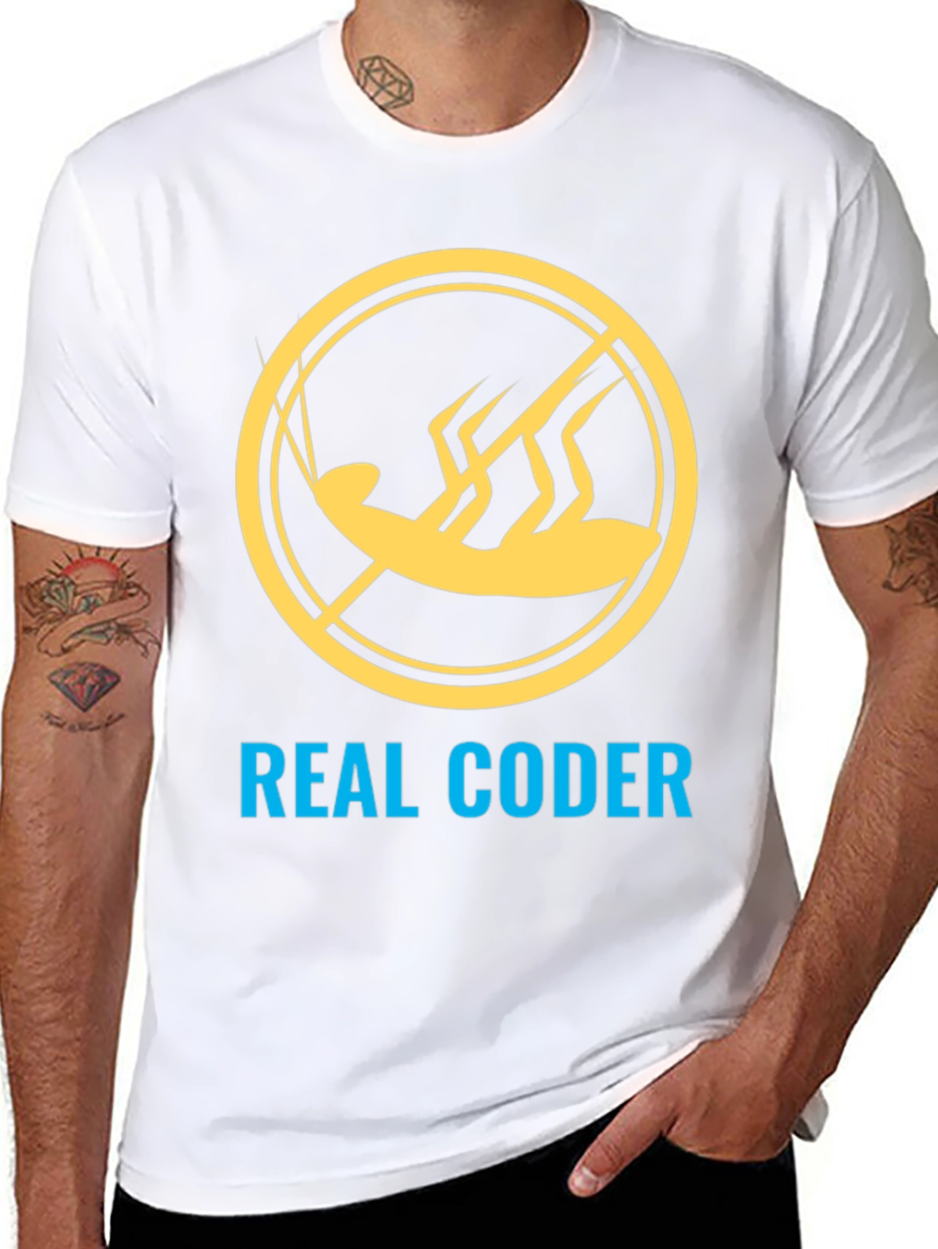 Real Coder T-Shirt - No Bugs Allowed!
