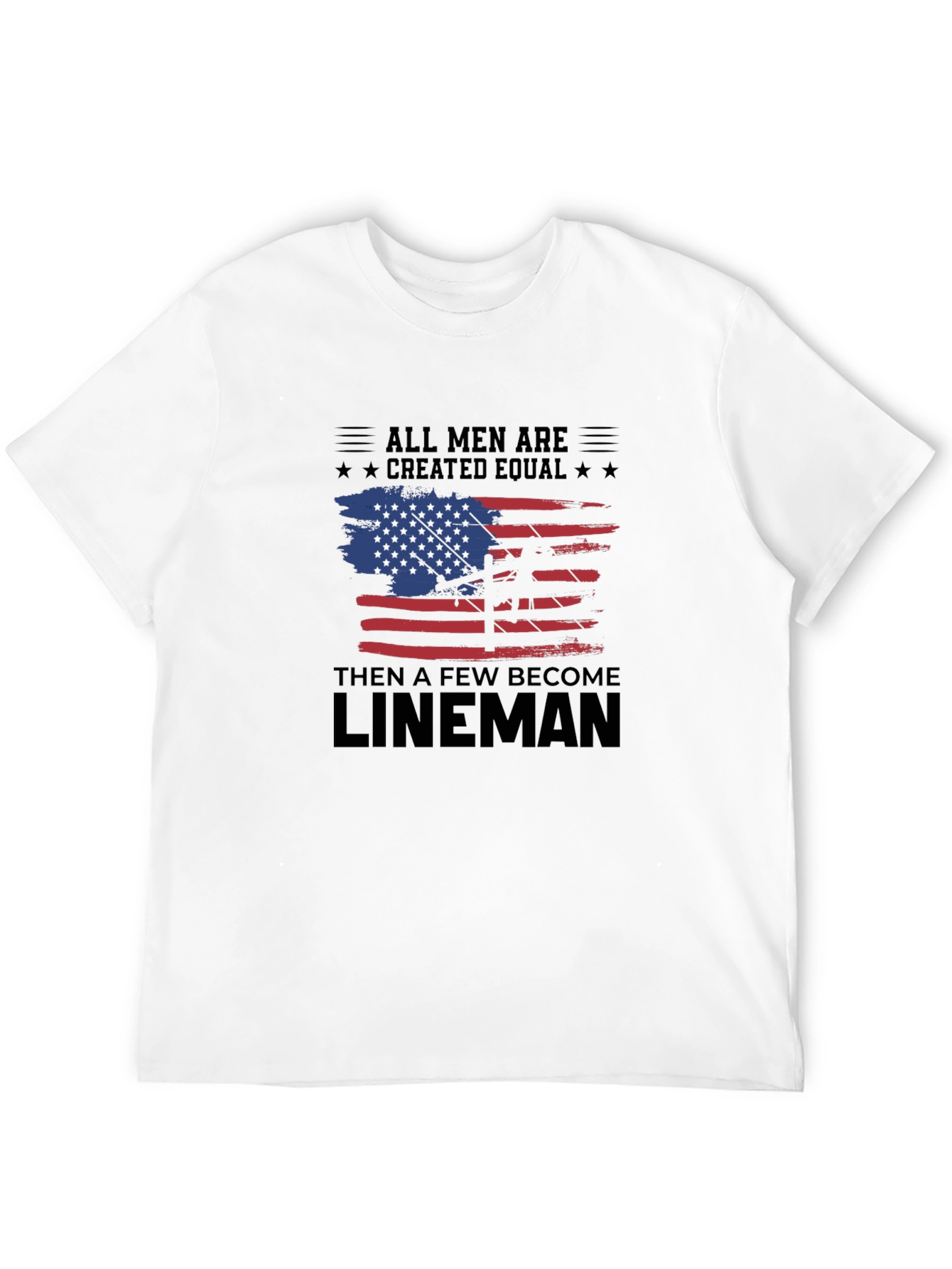 Lineman American Flag Graphic T-Shirt