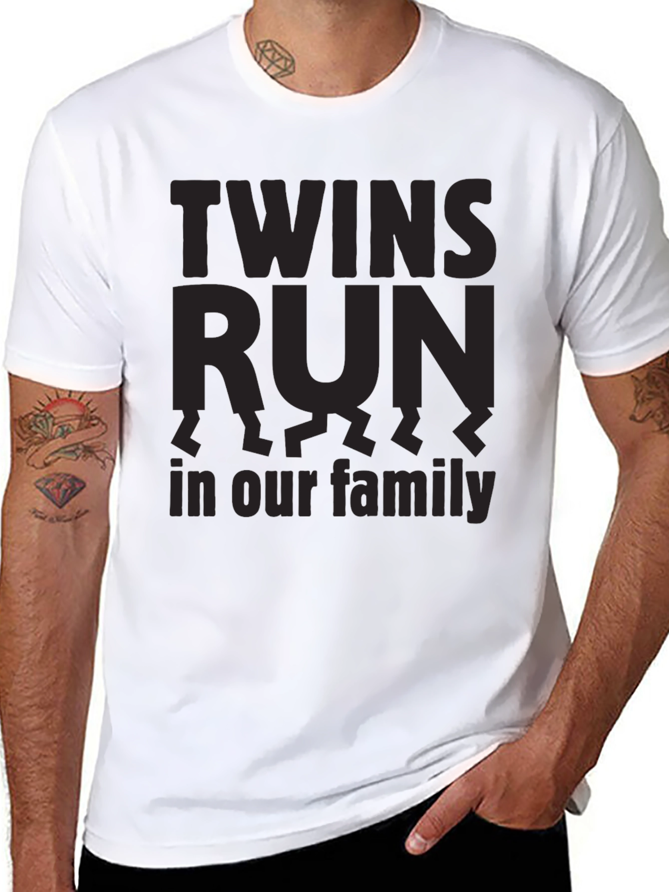 Twins Run in Our Family Graphic Tee