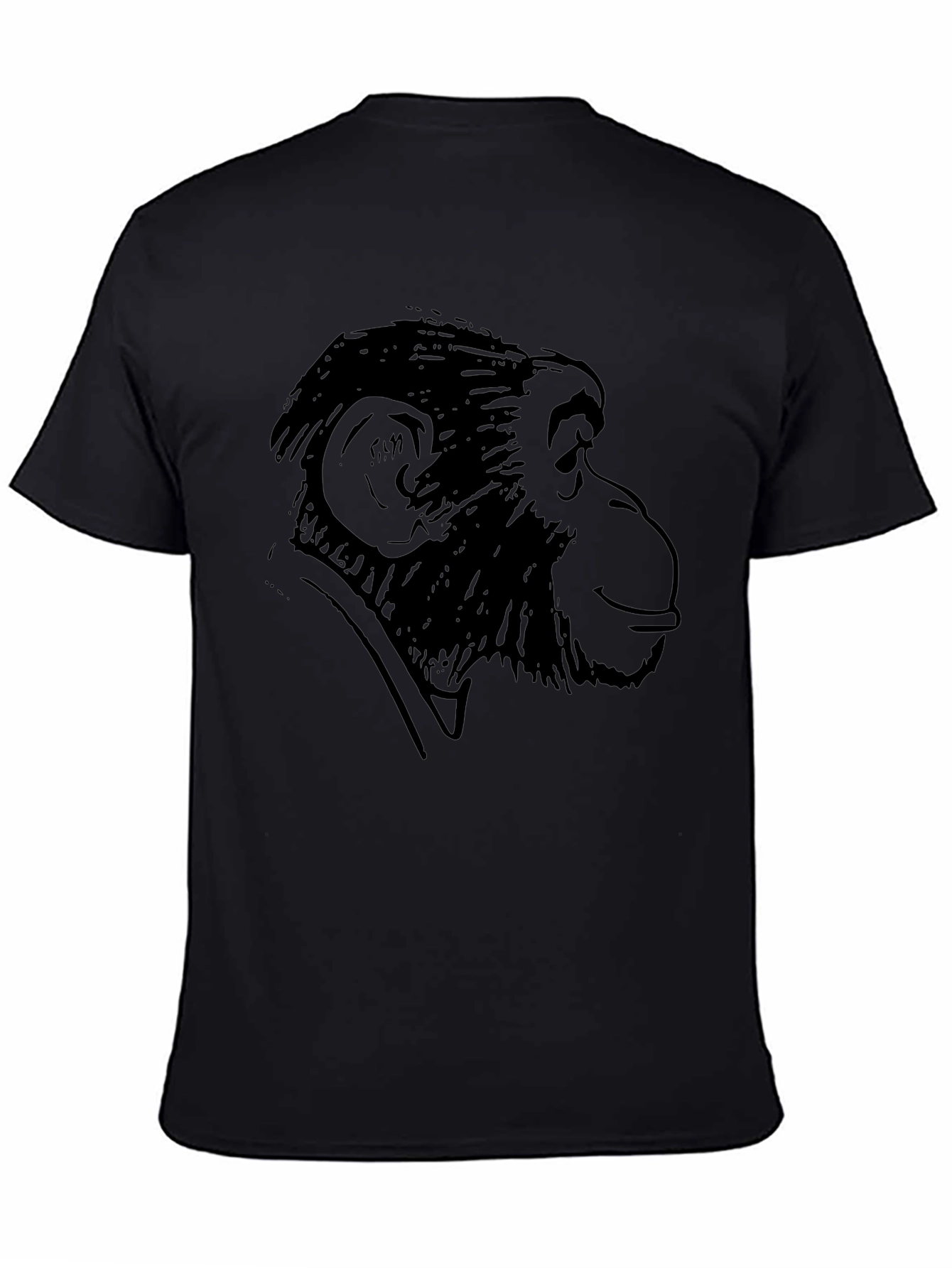 Monkey Graphic Tee - Classic Black Cotton T-Shirt