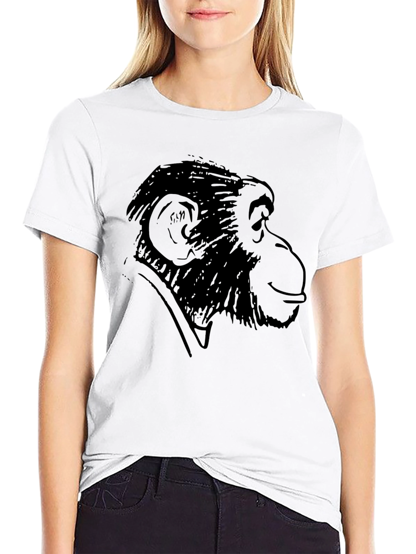 Monkey Graphic Tee - Classic Black Cotton T-Shirt
