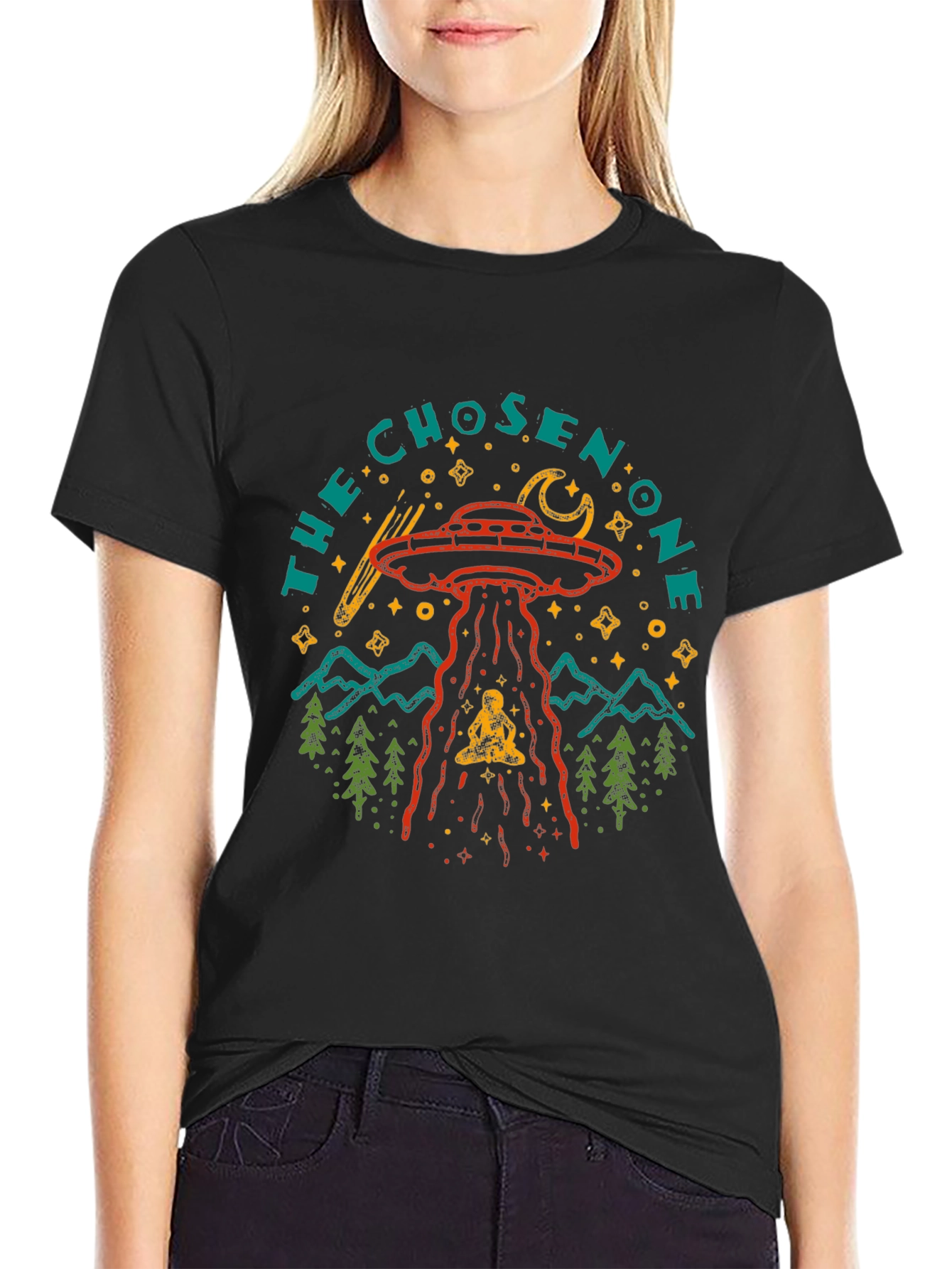 The Chosen One UFO Abduction Graphic T-Shirt