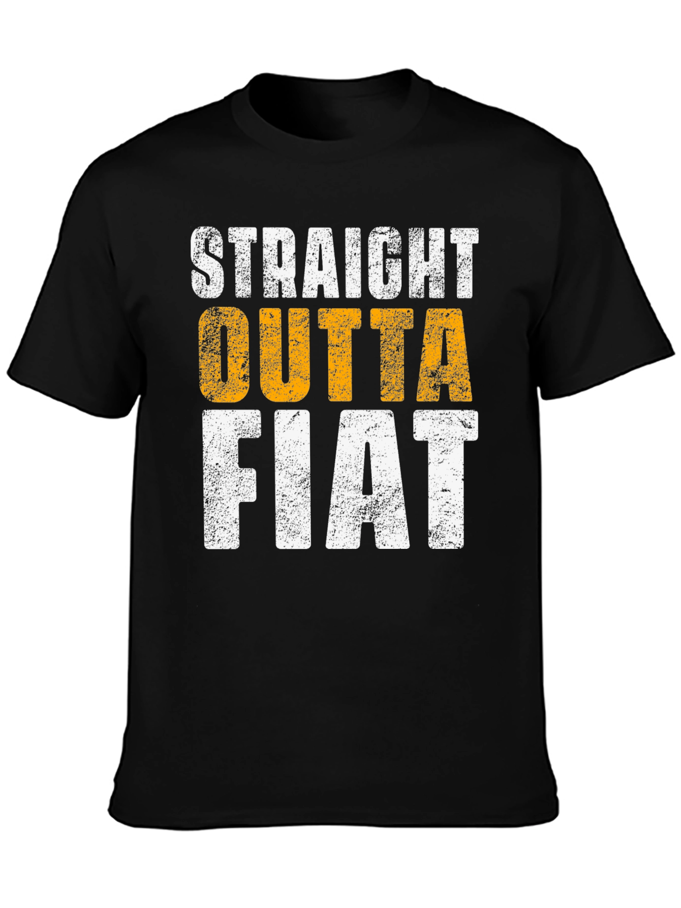 Straight Outta Fiat Black Graphic Tee