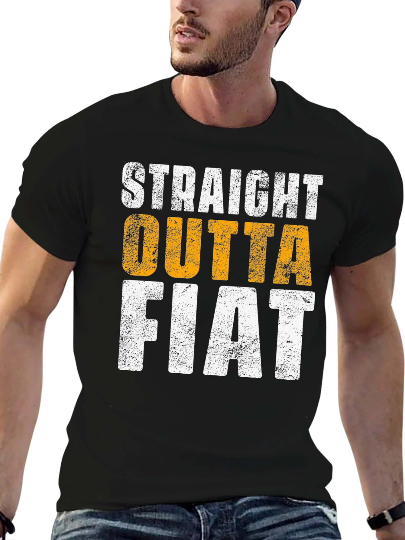 Straight Outta Fiat Black Graphic Tee