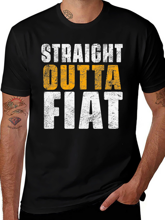 Straight Outta Fiat Black Graphic Tee