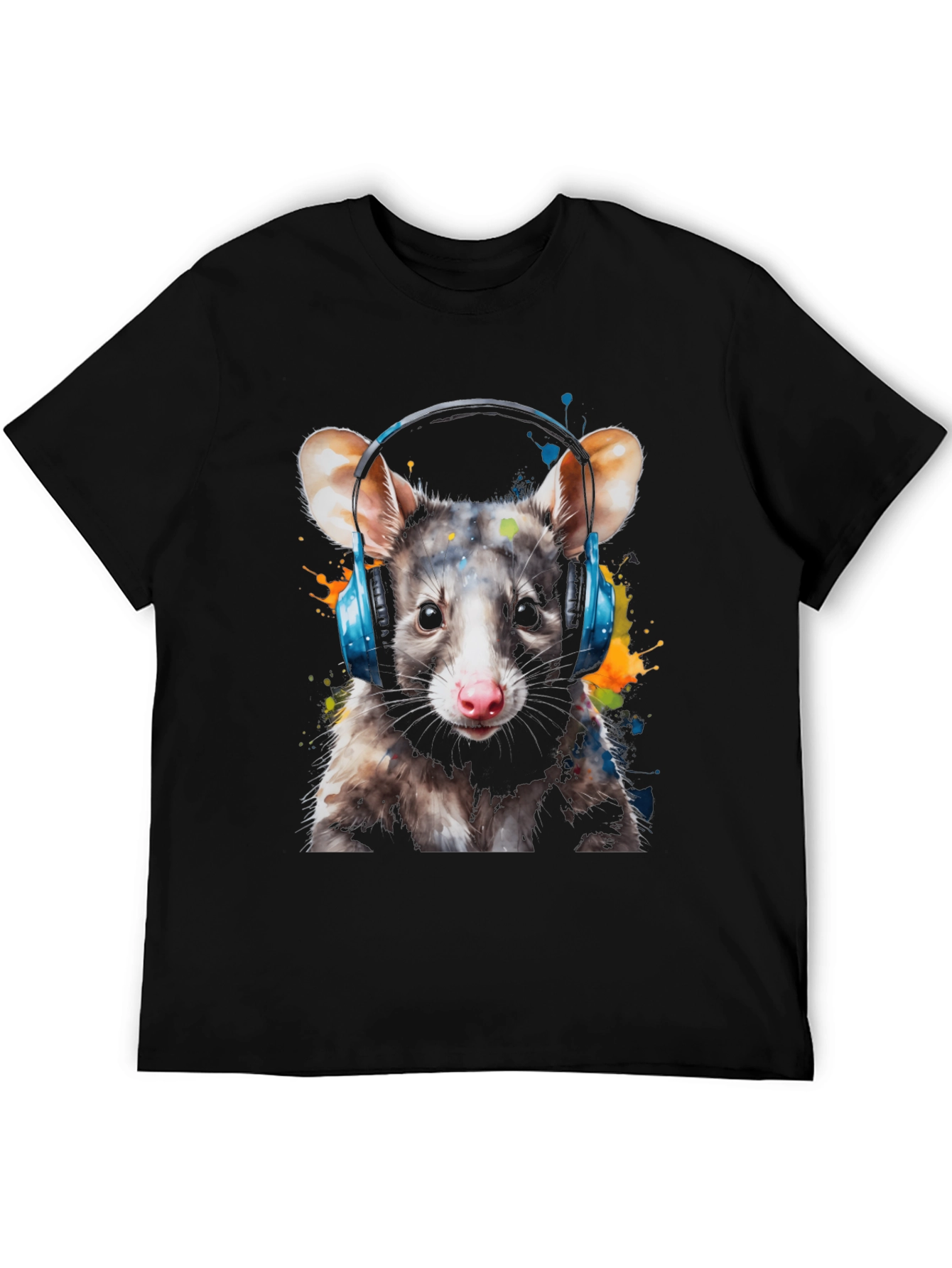 Opossum DJ Graphic Tee - Black