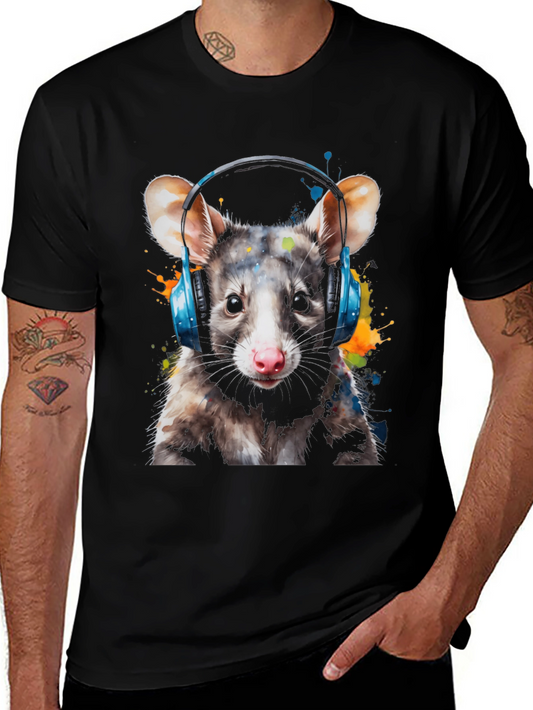 Opossum DJ Graphic Tee - Black