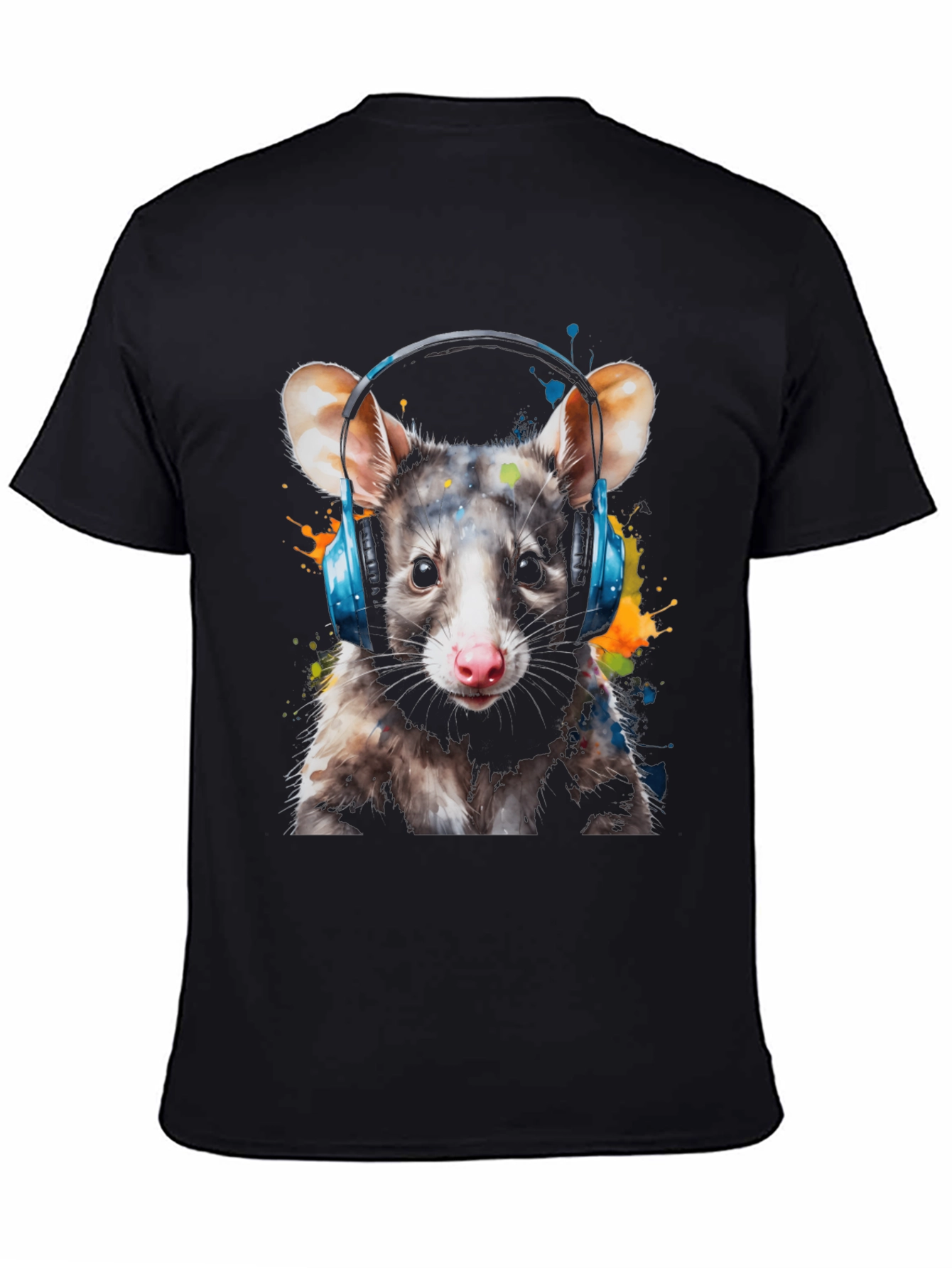 Opossum DJ Graphic Tee - Black