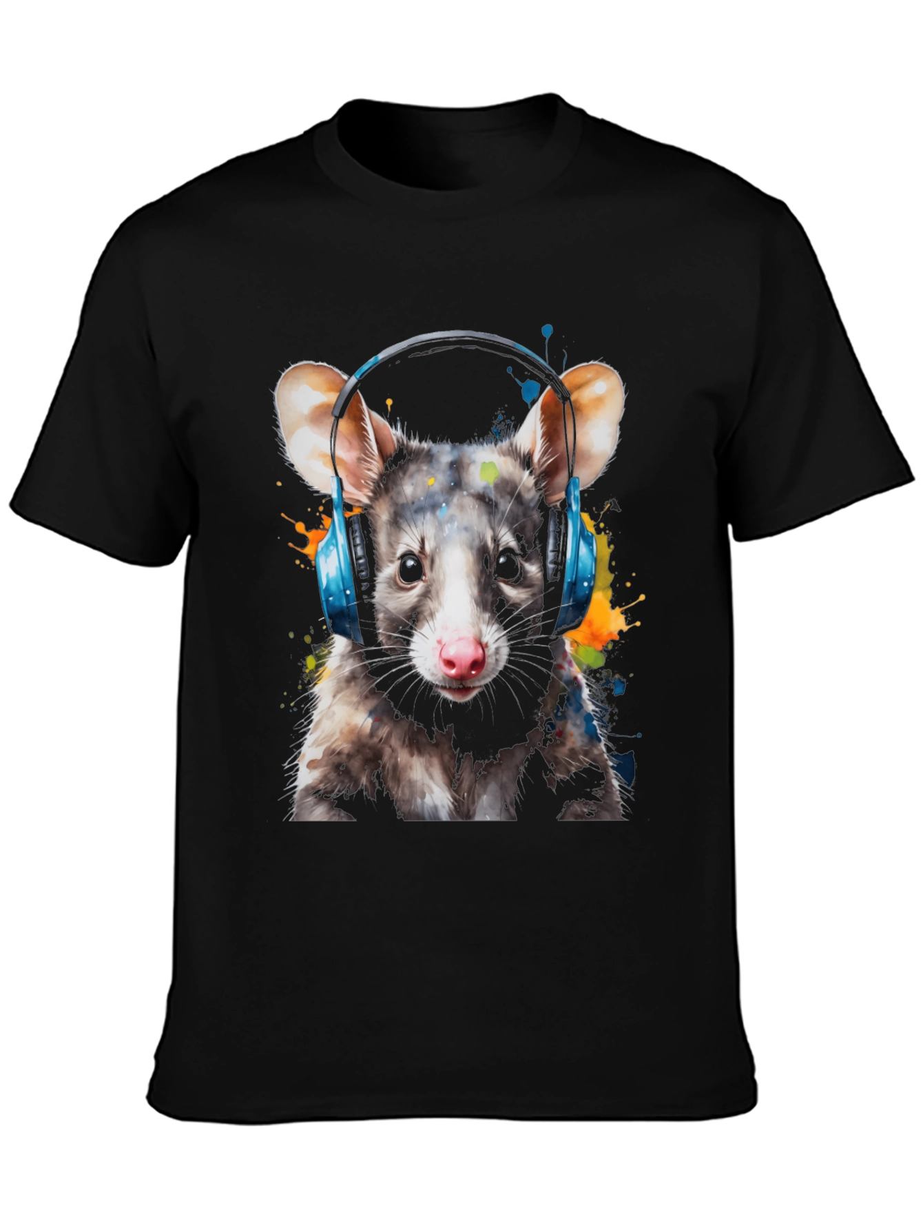 Opossum DJ Graphic Tee - Black