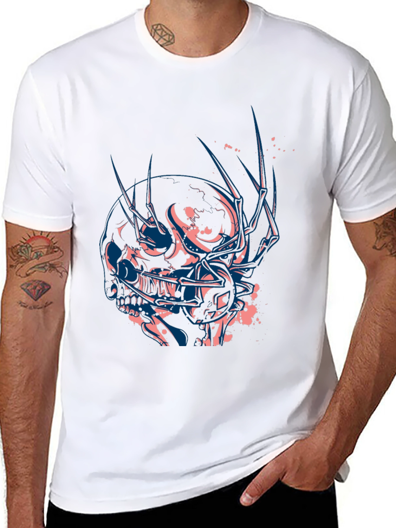 Skull Graphic Tee - Edgy Black T-Shirt