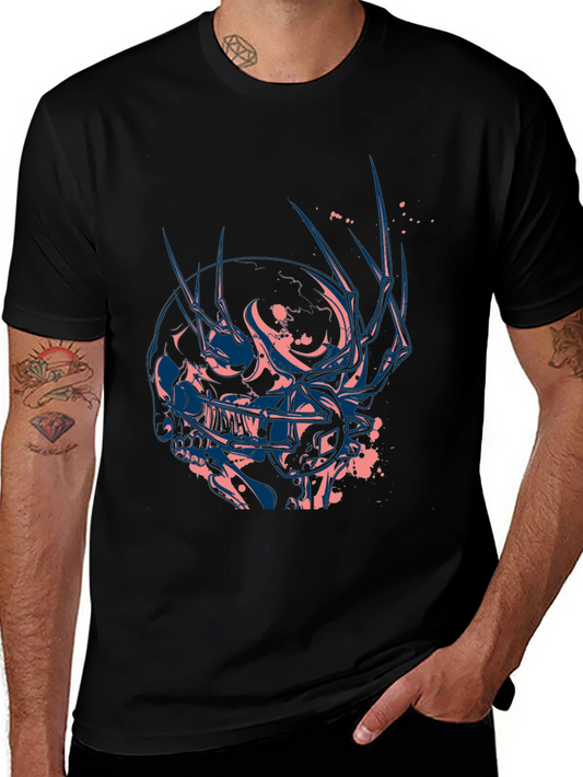 Skull Graphic Tee - Edgy Black T-Shirt