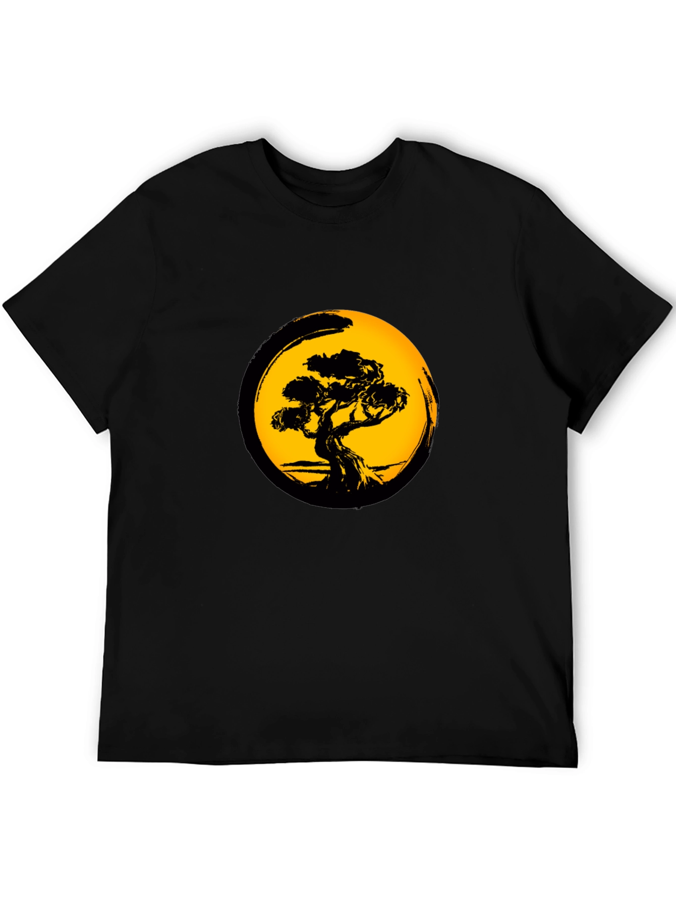 Bonsai Tree Graphic Black T-Shirt