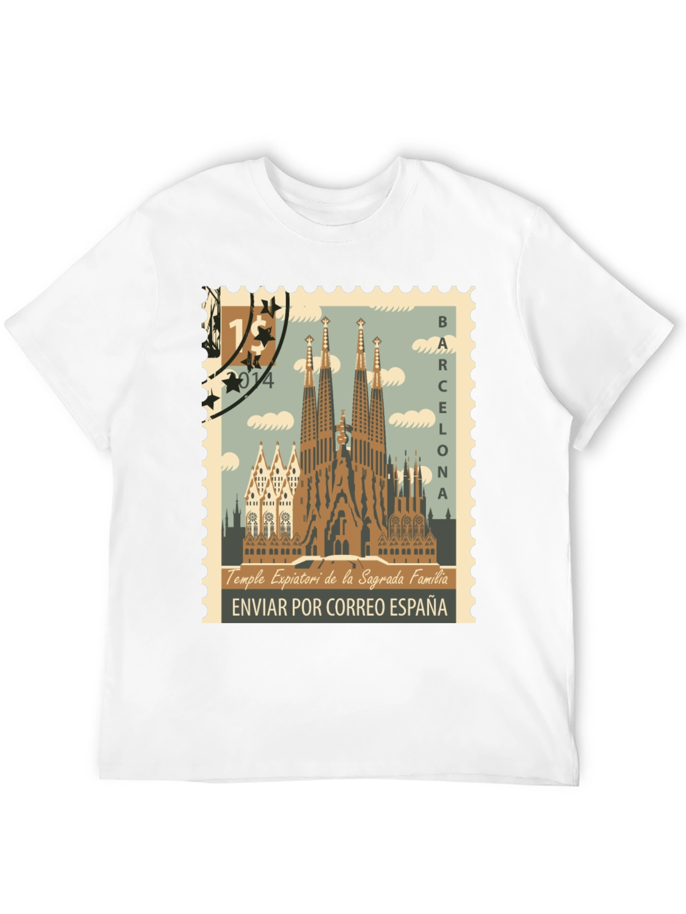 Barcelona Sagrada Familia Stamp T-Shirt