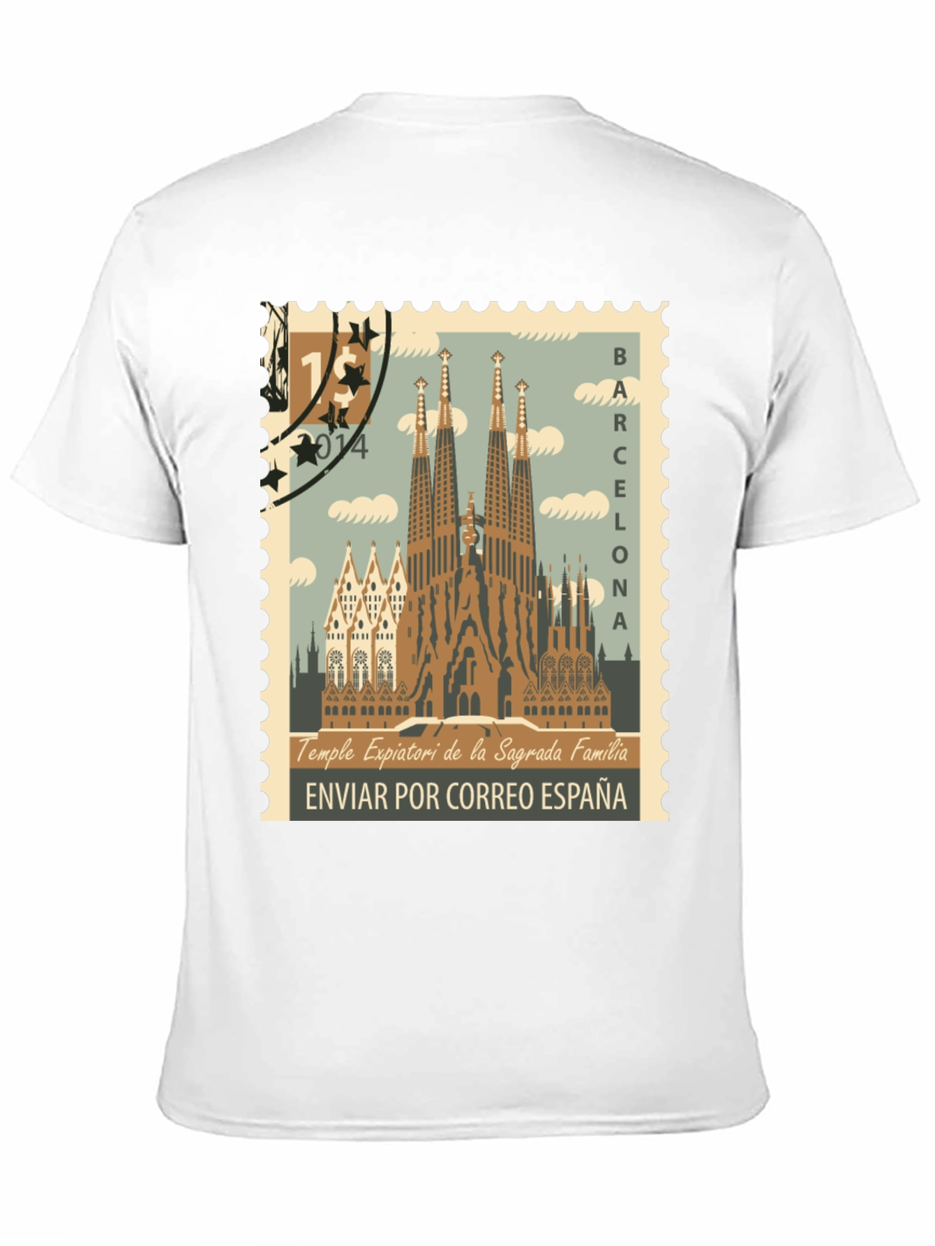 Barcelona Sagrada Familia Stamp T-Shirt