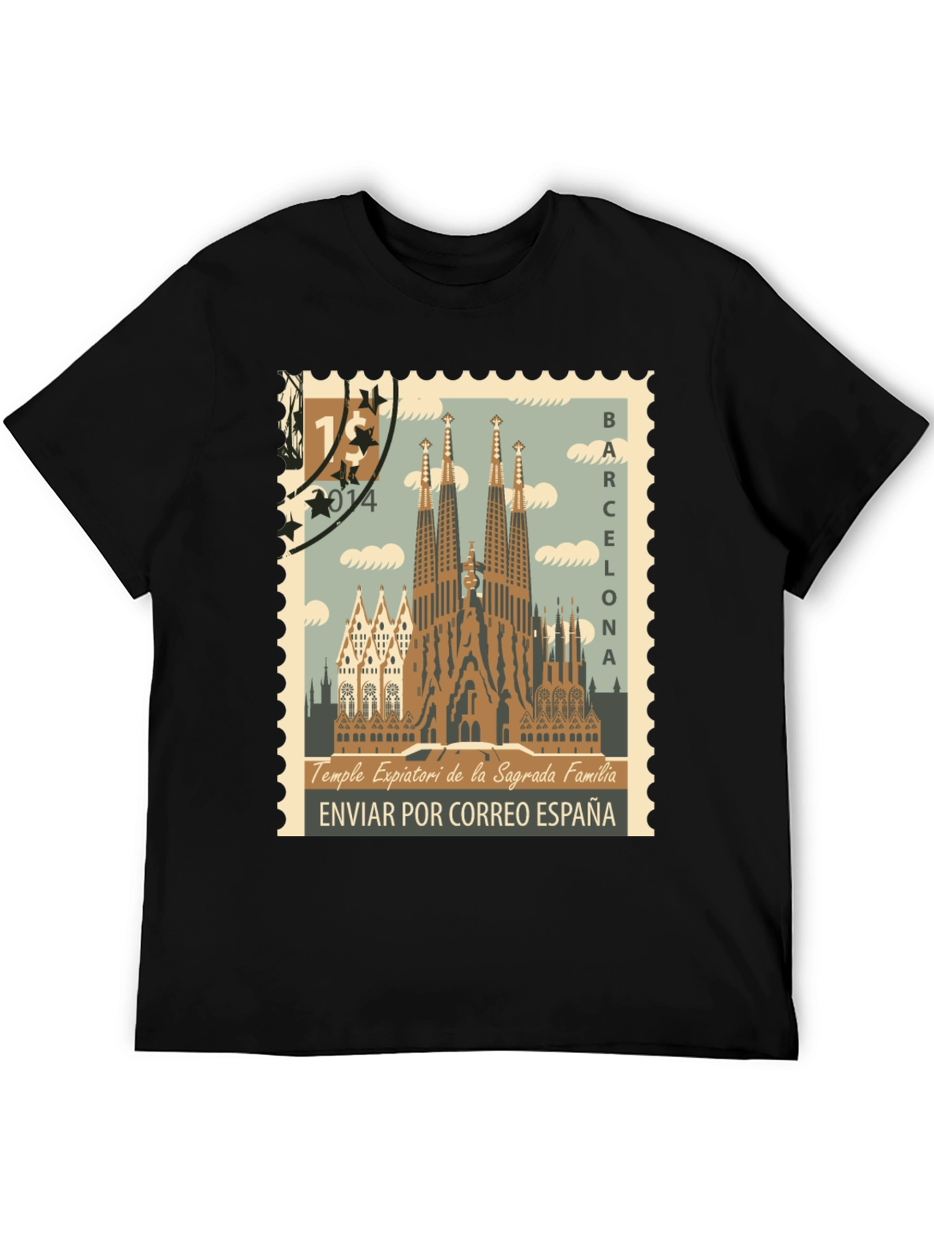 Barcelona Sagrada Familia Stamp T-Shirt