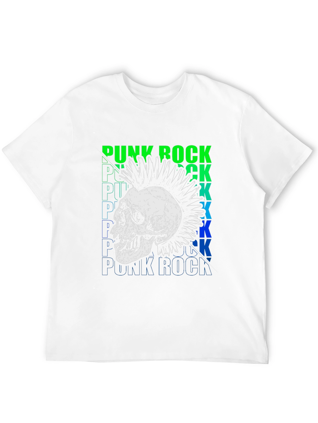 Punk Rock Skull Graphic T-Shirt - Edgy Style