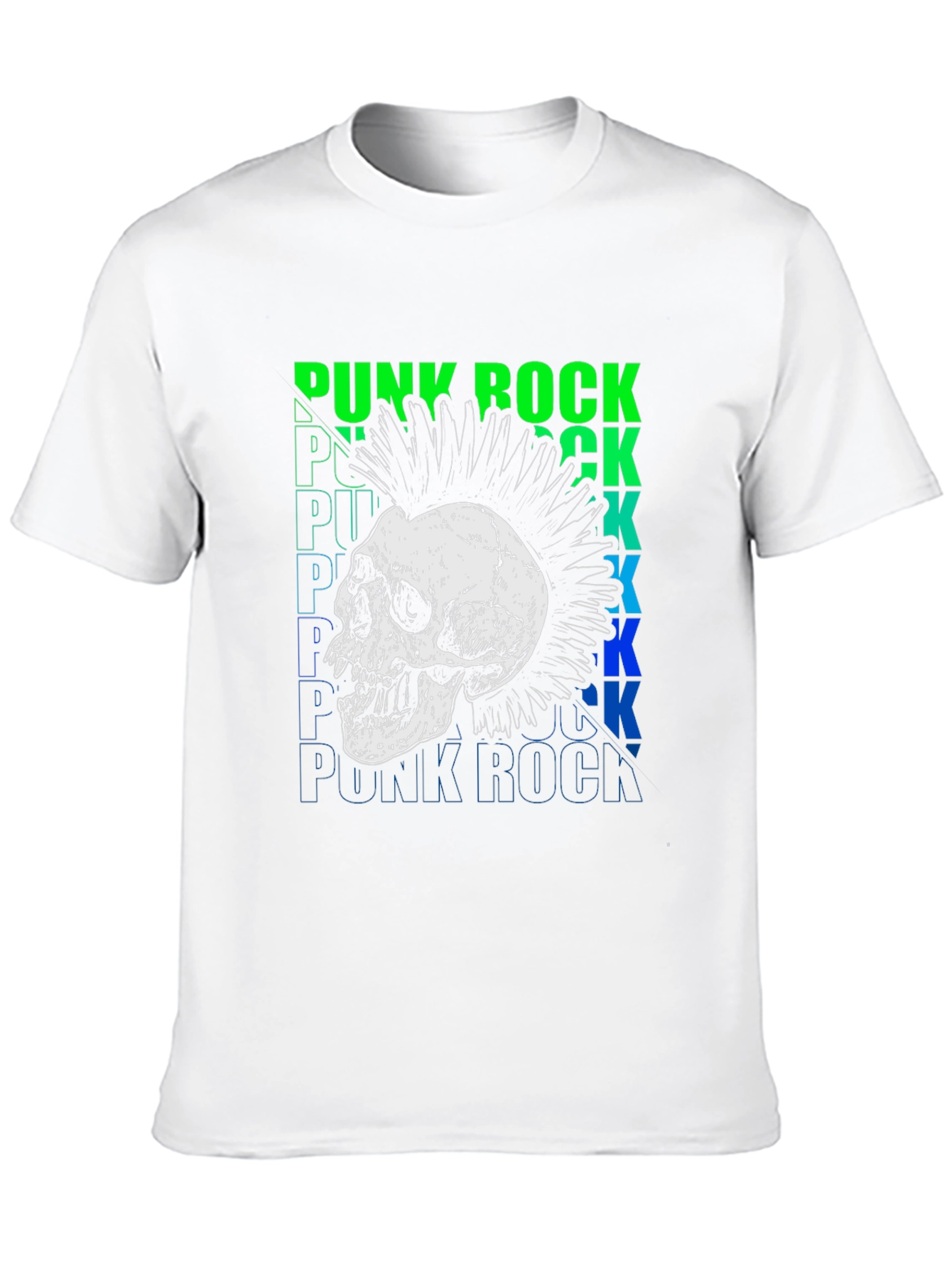 Punk Rock Skull Graphic T-Shirt - Edgy Style
