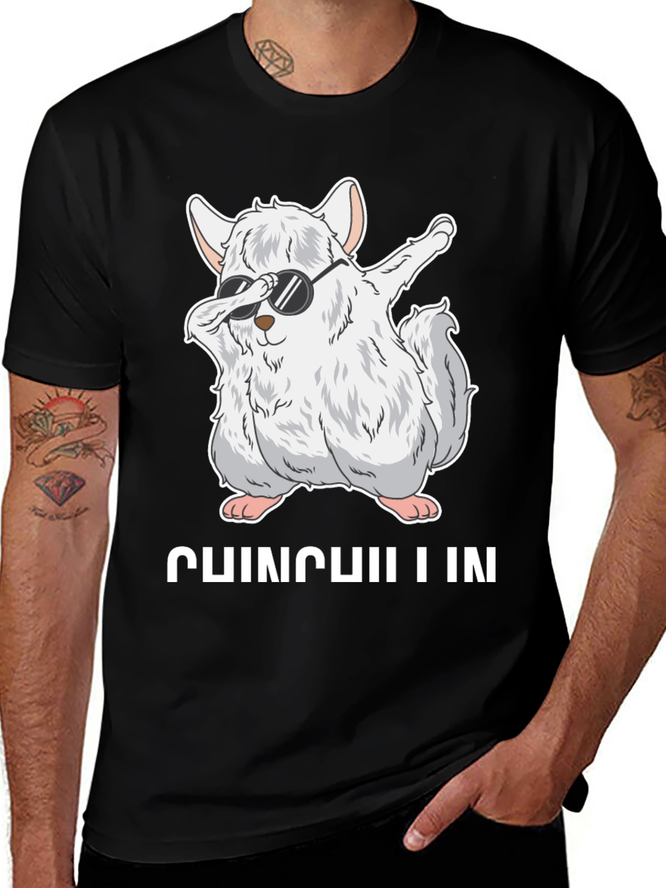 Chinchilla Dabbing T-Shirt - Funny Animal Tee