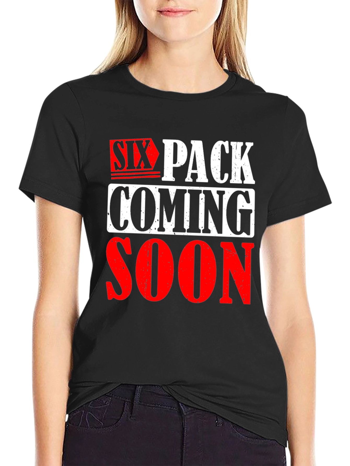 Six Pack Coming Soon Graphic T-Shirt