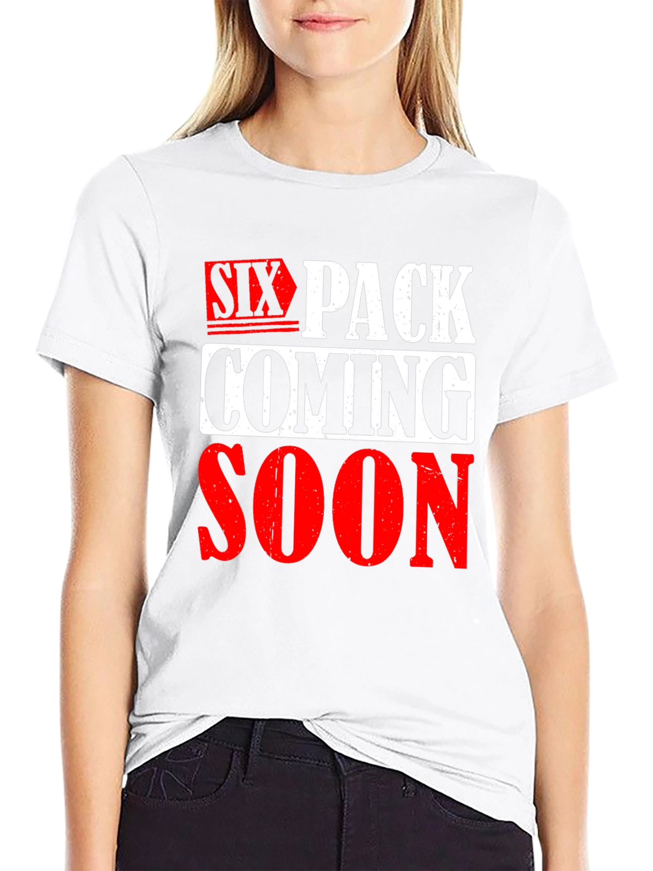 Six Pack Coming Soon Graphic T-Shirt