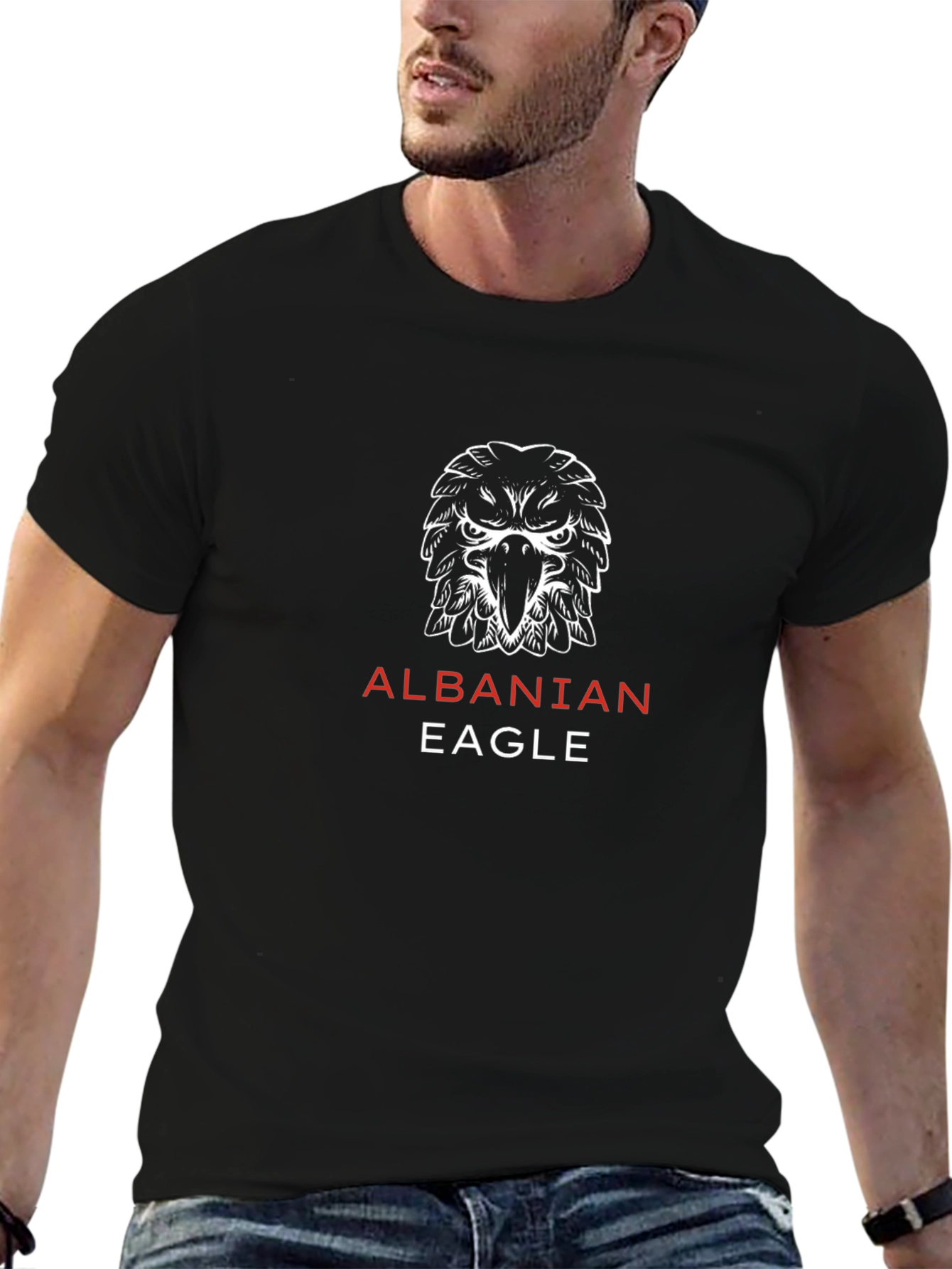 Albanian Eagle Graphic Tee - Black