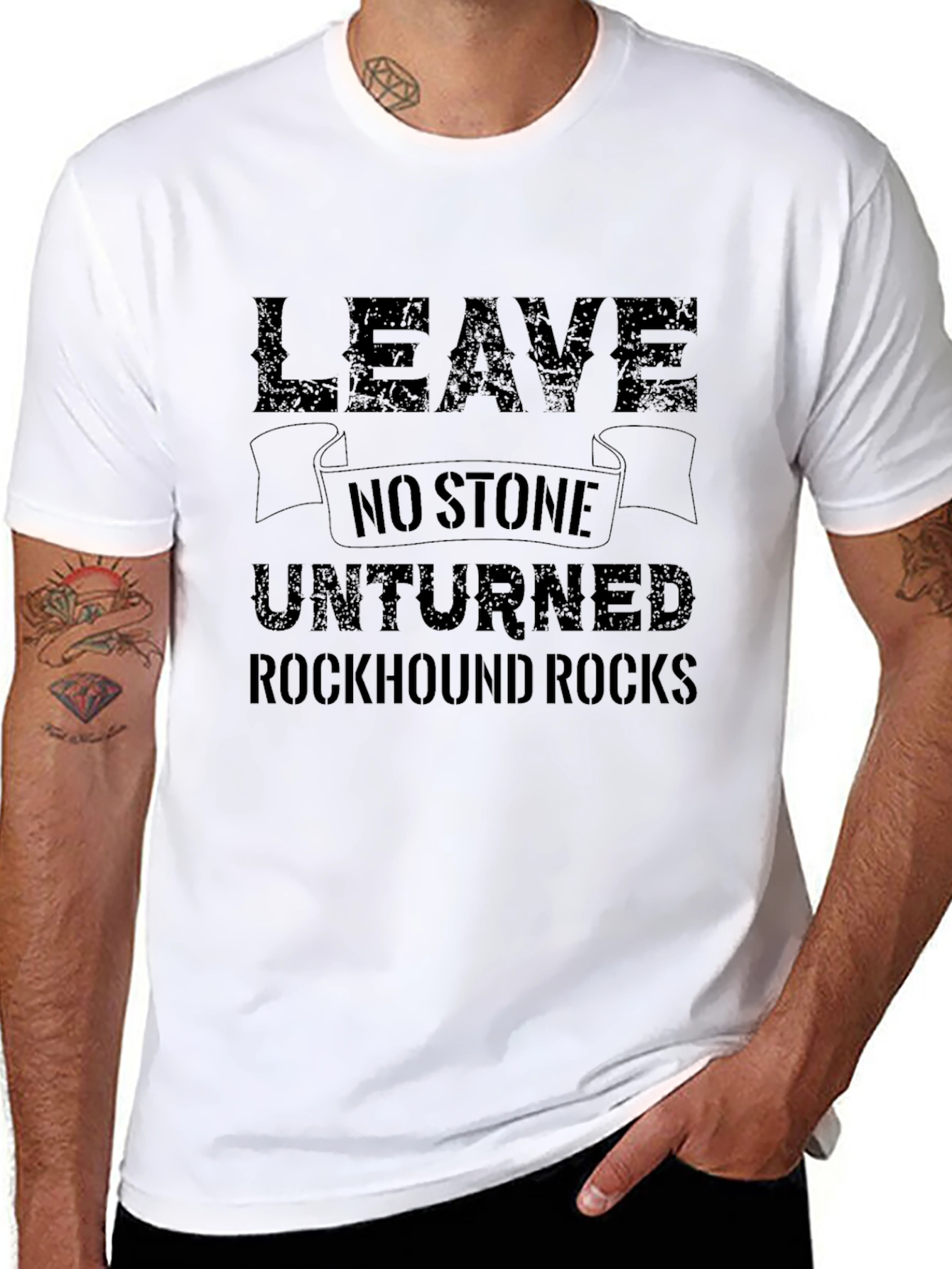 Leave No Stone Unturned Black T-Shirt