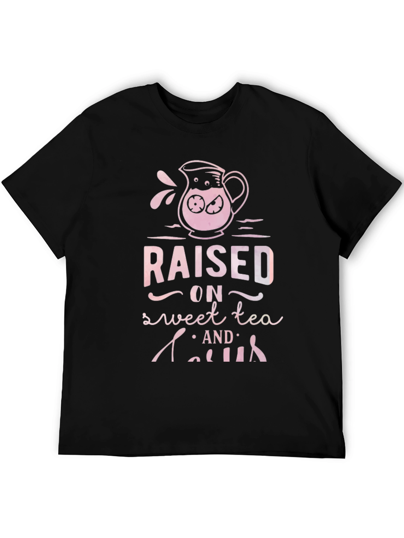 Raised on Sweet Tea & Gossip Black Graphic Tee
