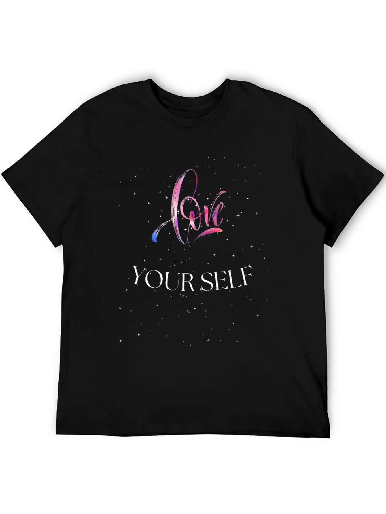 Love Yourself Graphic Tee - Inspirational Black T-Shirt