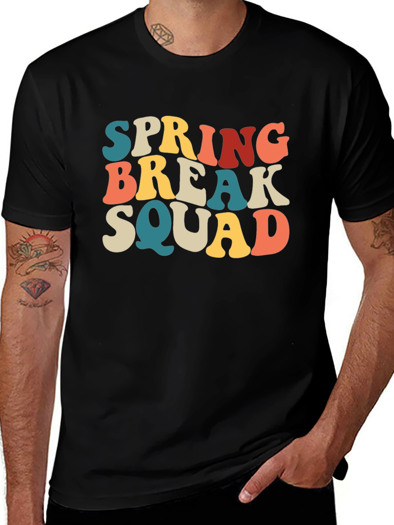 Spring Break Squad Graphic T-Shirt - Retro Style