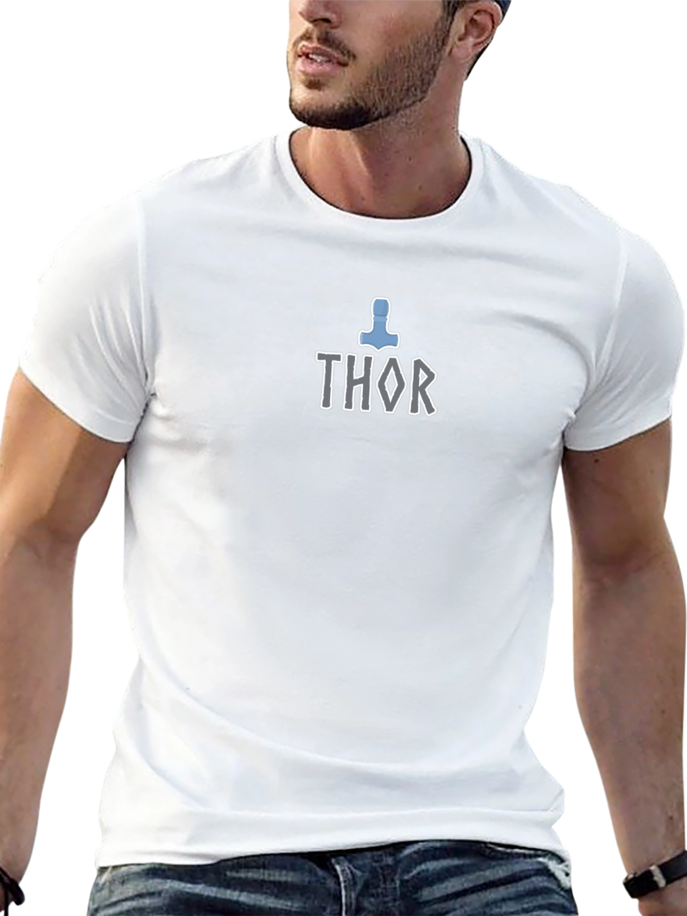 Thor Hammer T-Shirt - Black Cotton Blend