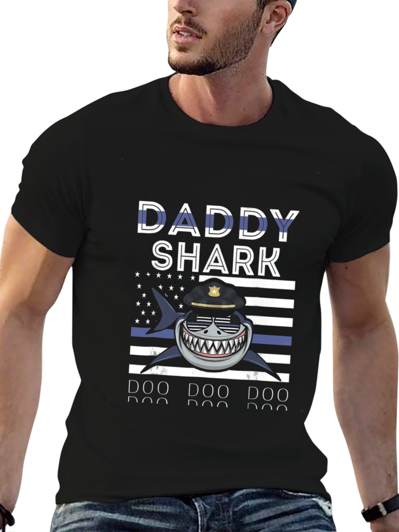 Daddy Shark Police T-Shirt