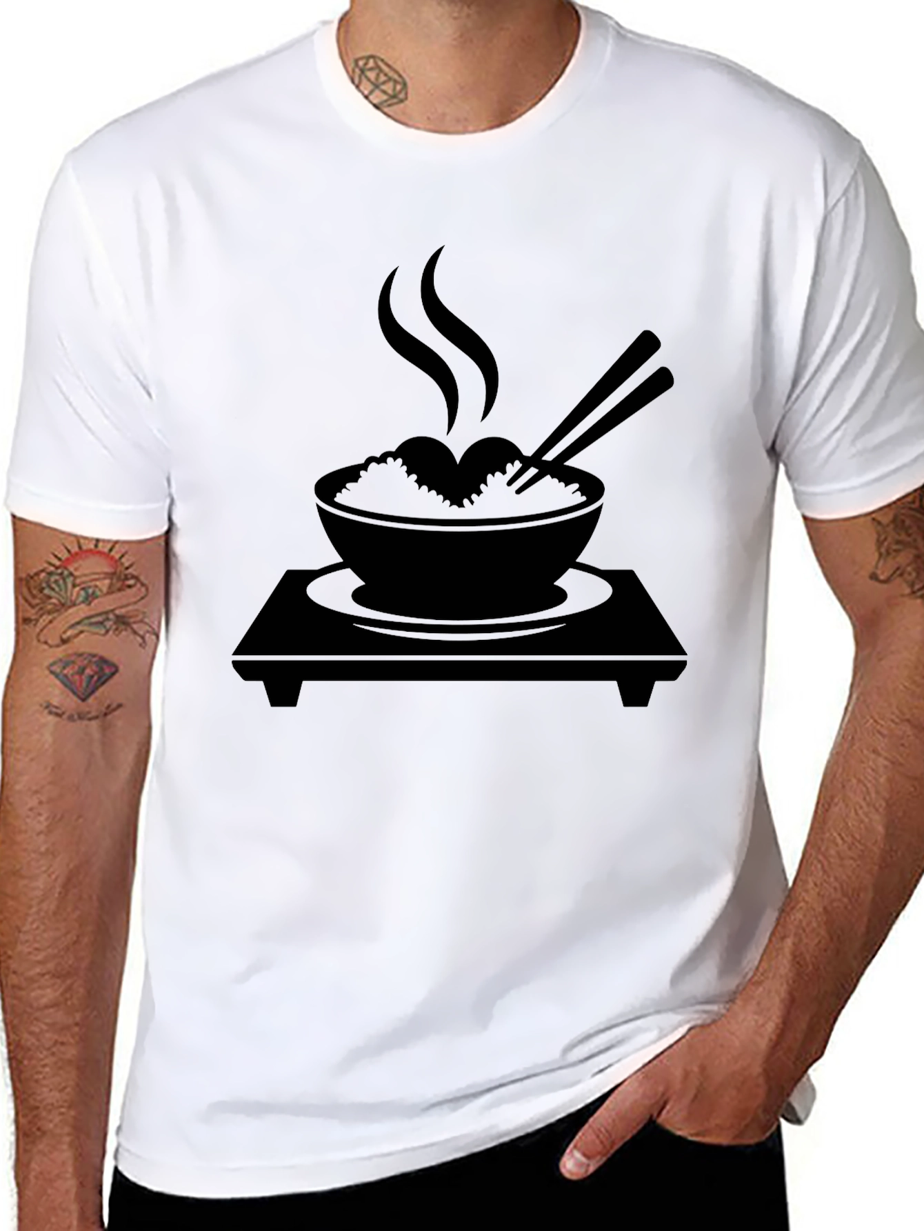Rice Bowl Graphic Tee - Stylish Comfort