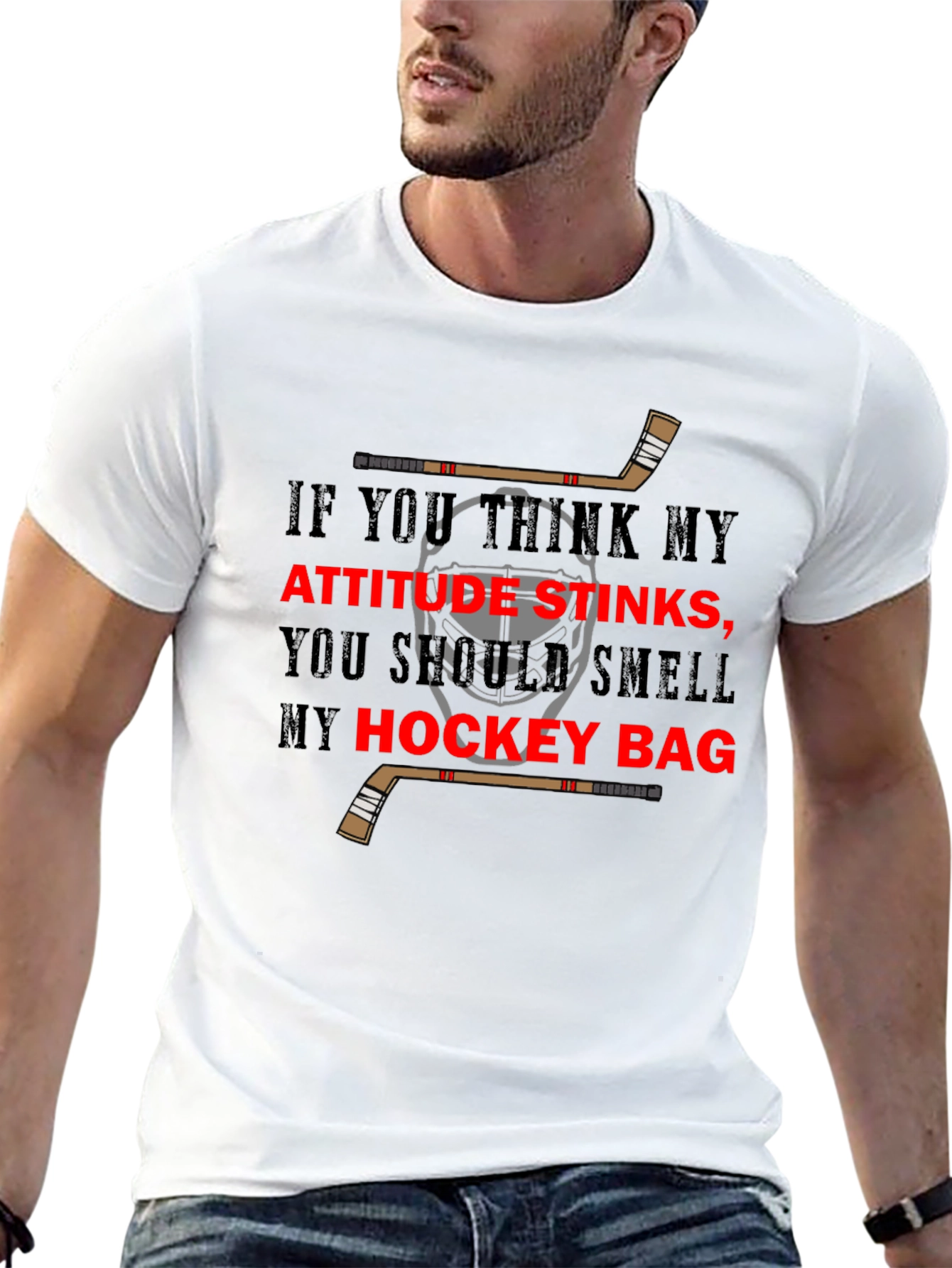 Hockey Attitude T-Shirt - Smell My Hockey Bag