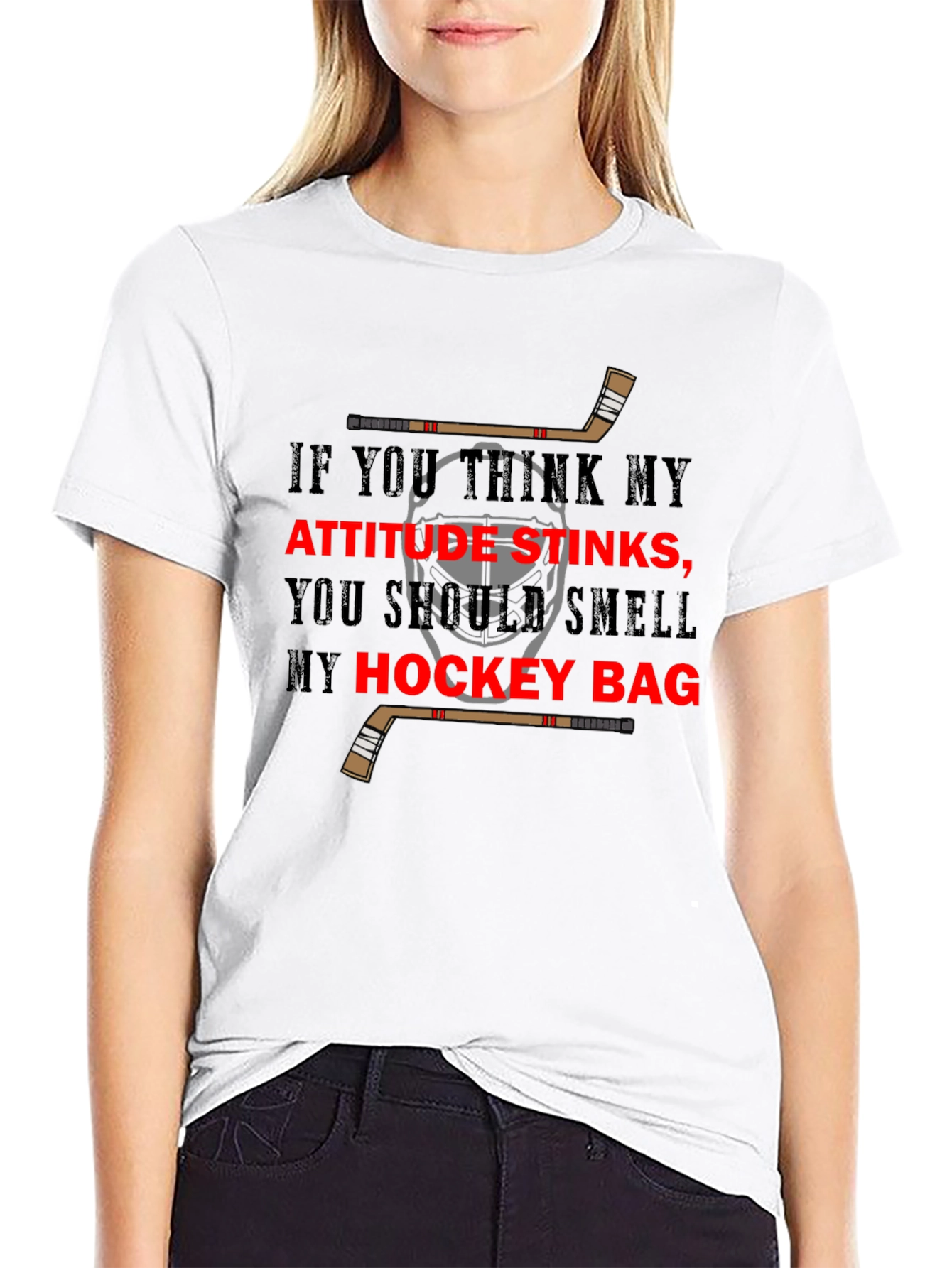 Hockey Attitude T-Shirt - Smell My Hockey Bag