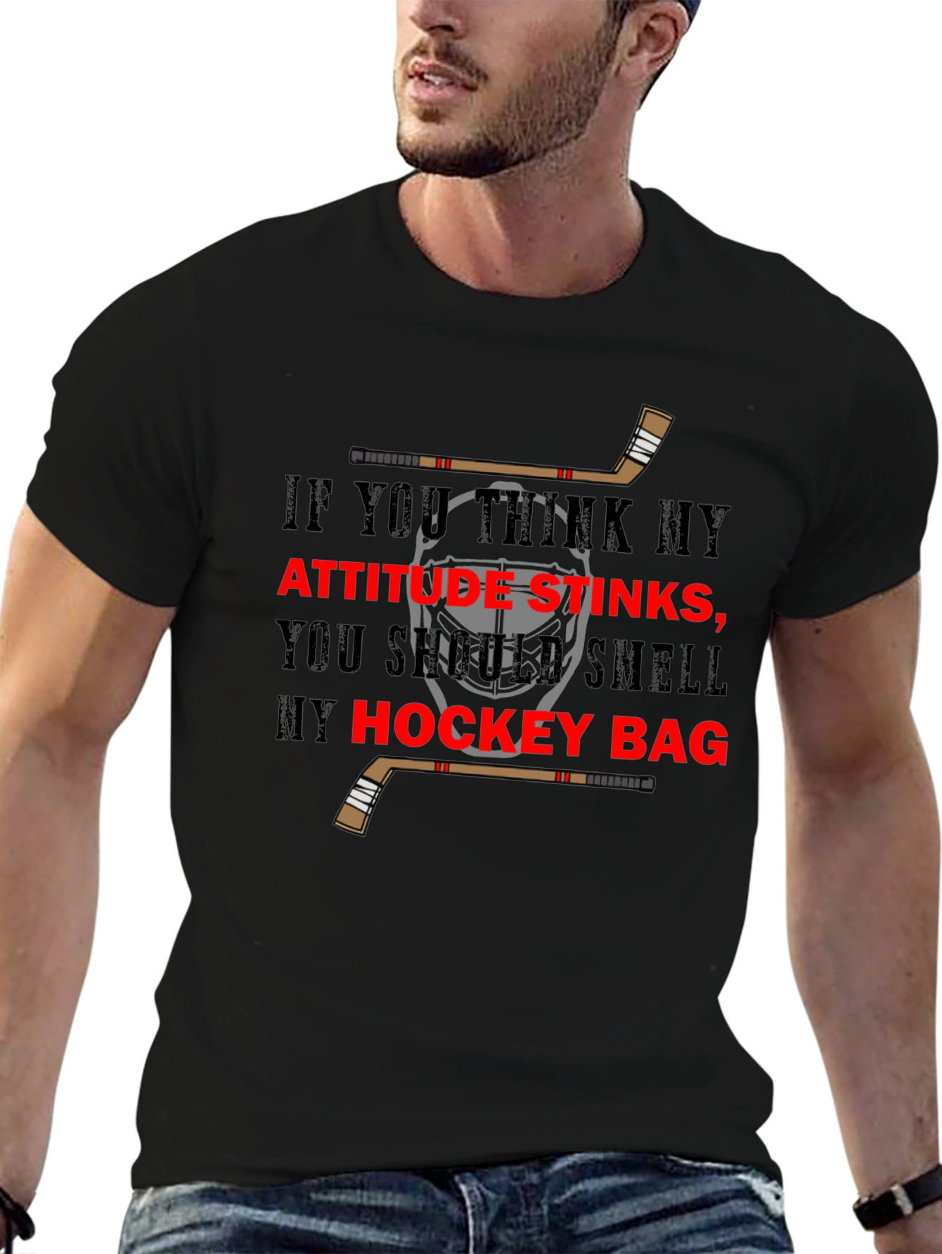 Hockey Attitude T-Shirt - Smell My Hockey Bag
